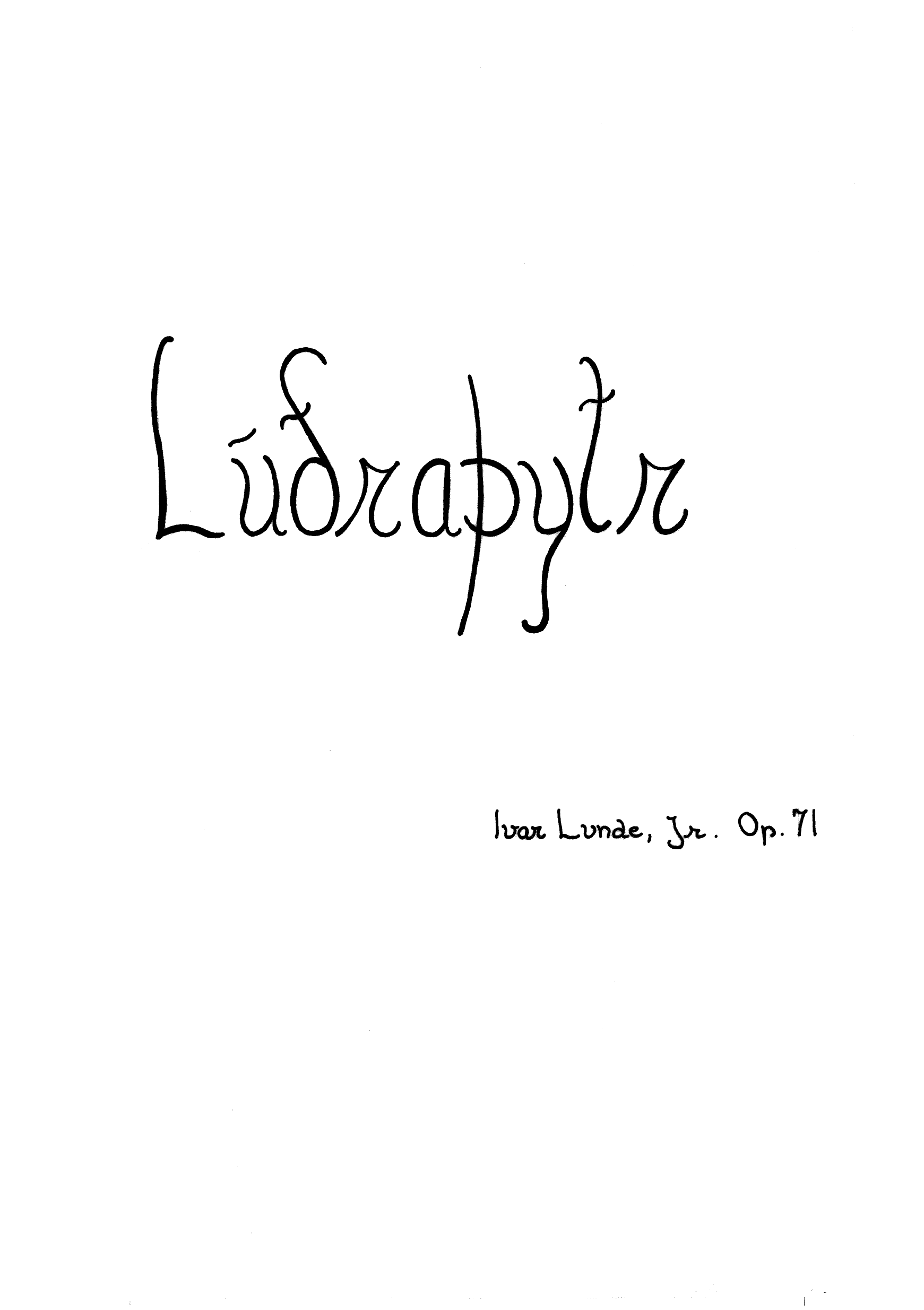 Ludrathytr - Fanfare for messingblåsere og pauker, op. 71 nr. 1