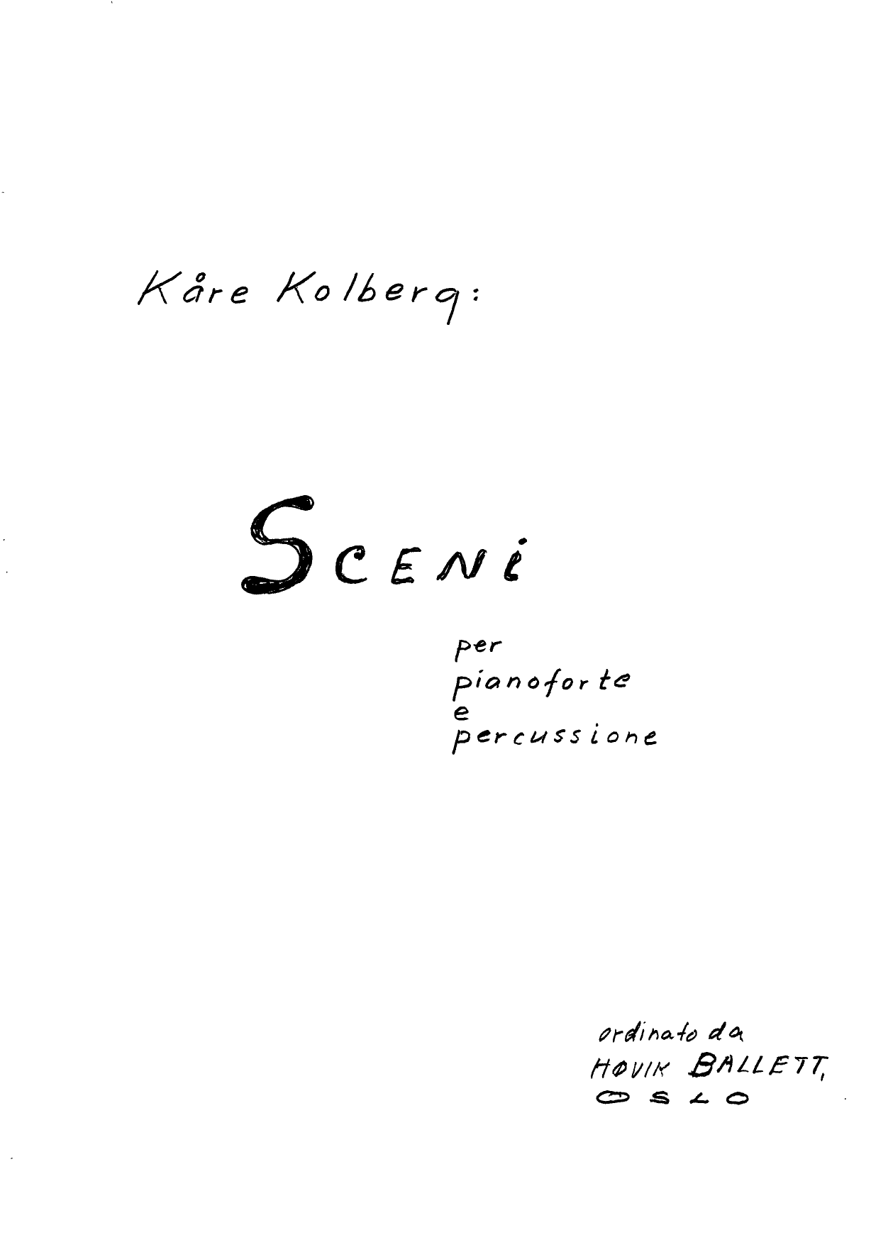 Sceni for klavér og slagverk
