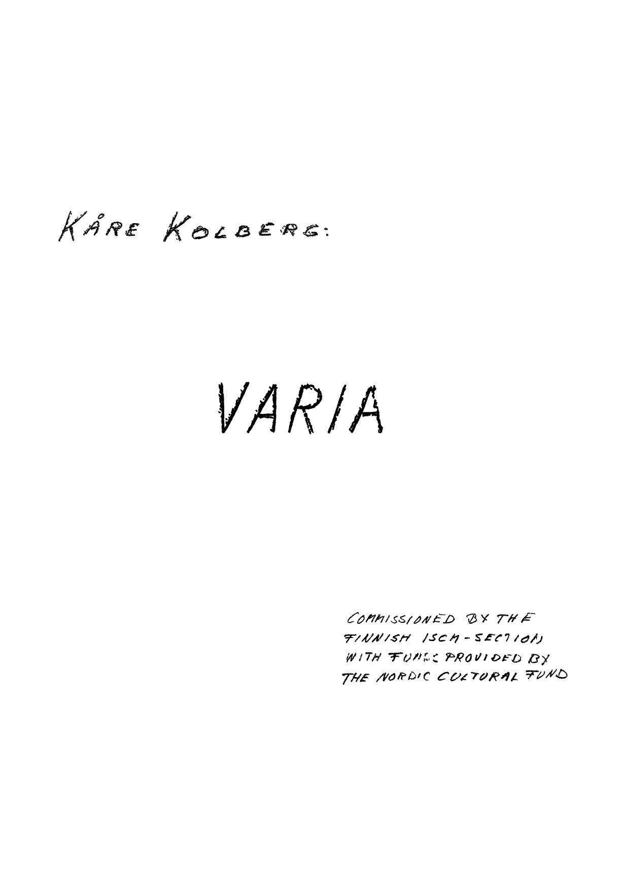 Varia