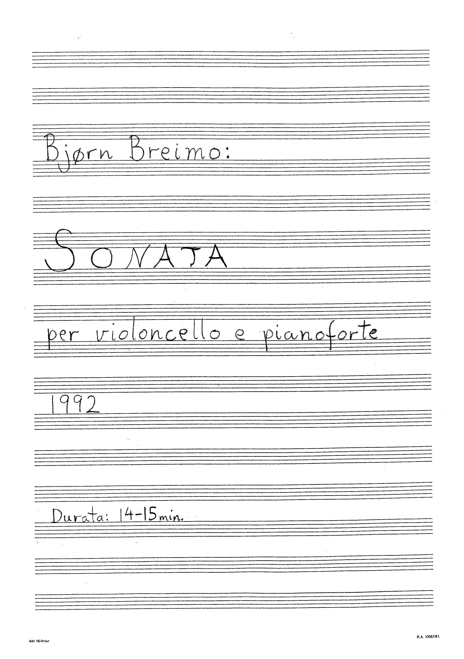 Sonata per violoncello e pianoforte