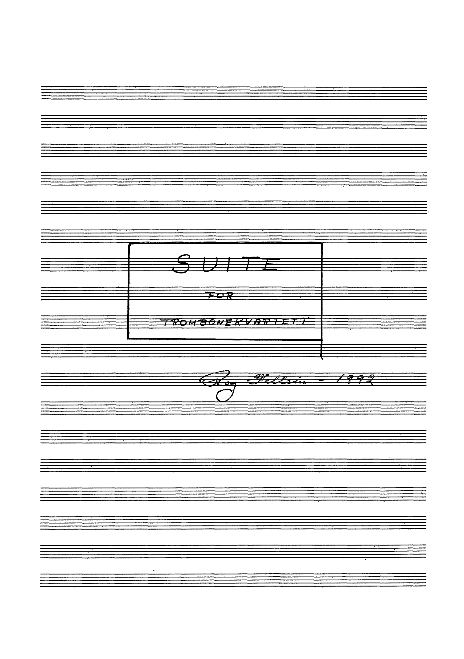 Suite for Trombone Quartet