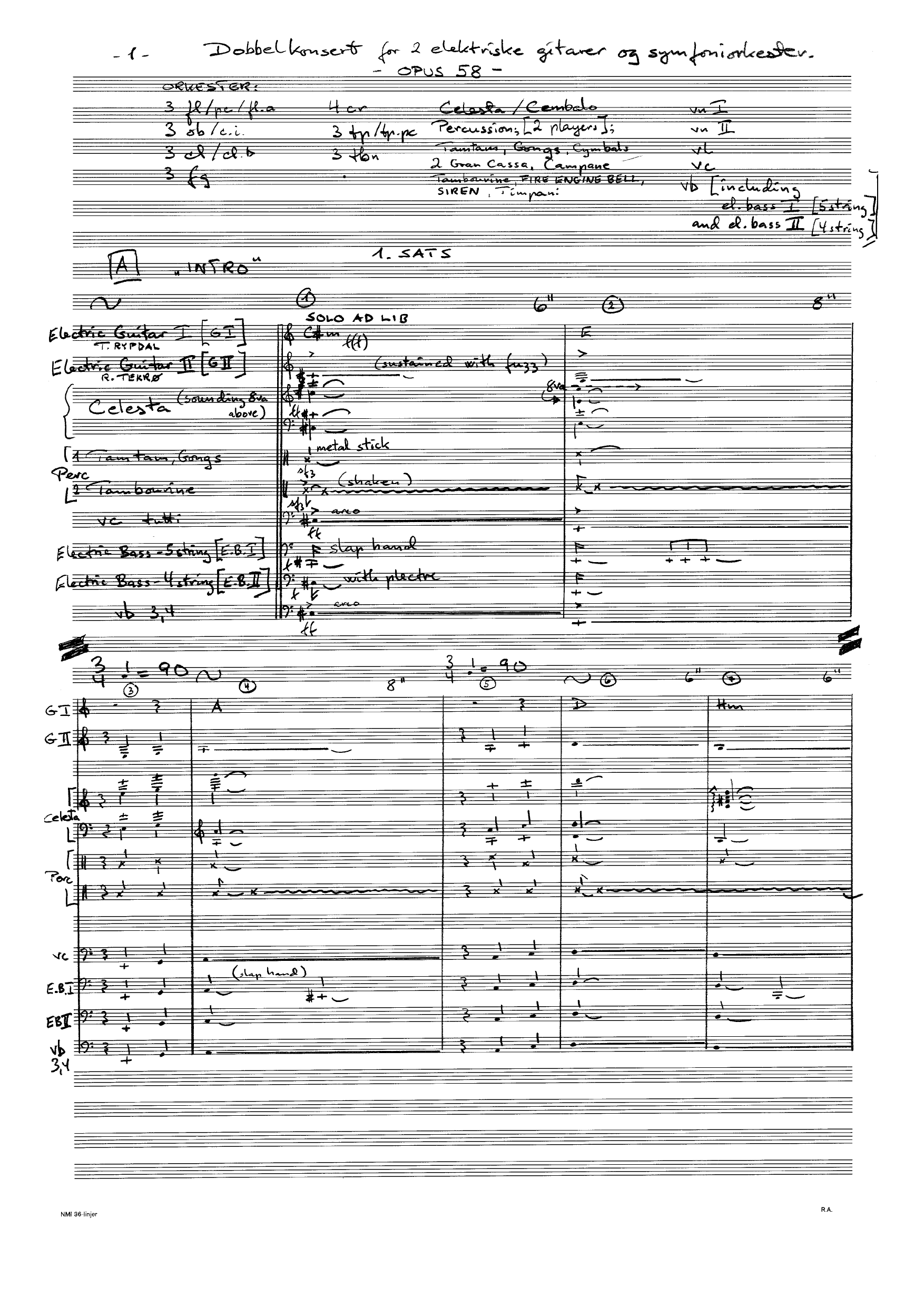 Dobbelkonsert for 2 elektriske gitarer og symfoniorkester, op. 58