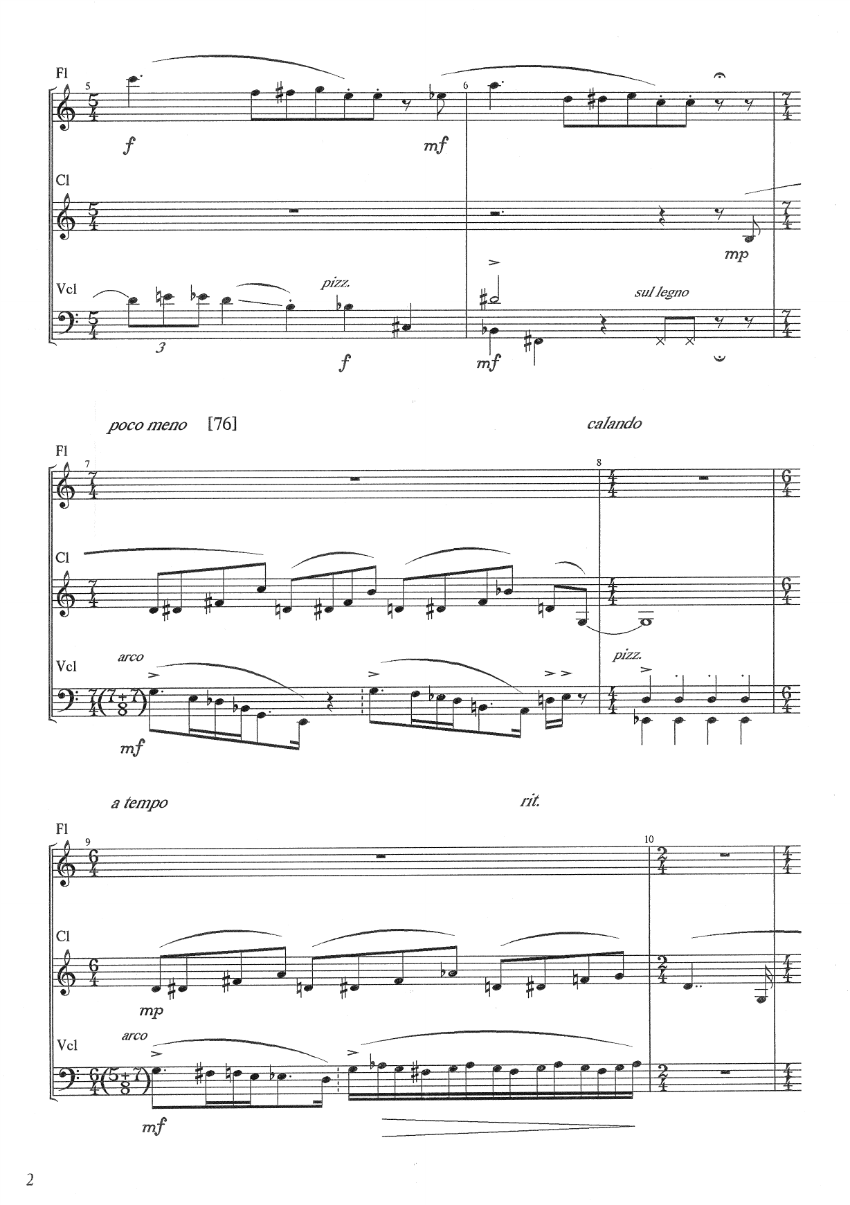 Preludium for fløyte, klarinett i b og cello - Image 4