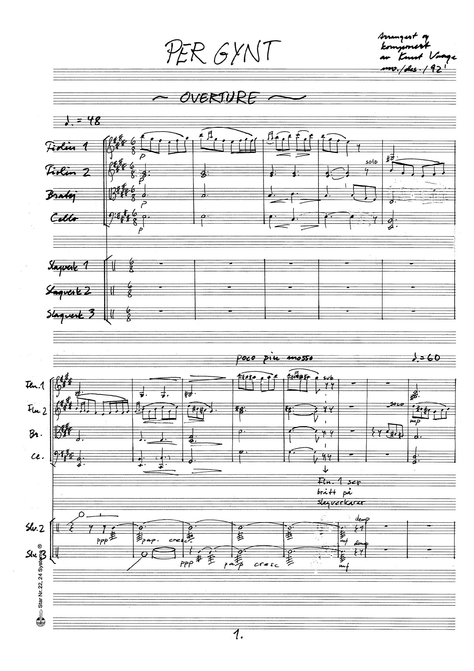 Musikk til Per Gynt for strykekvartett og slagverkstrio - Image 3