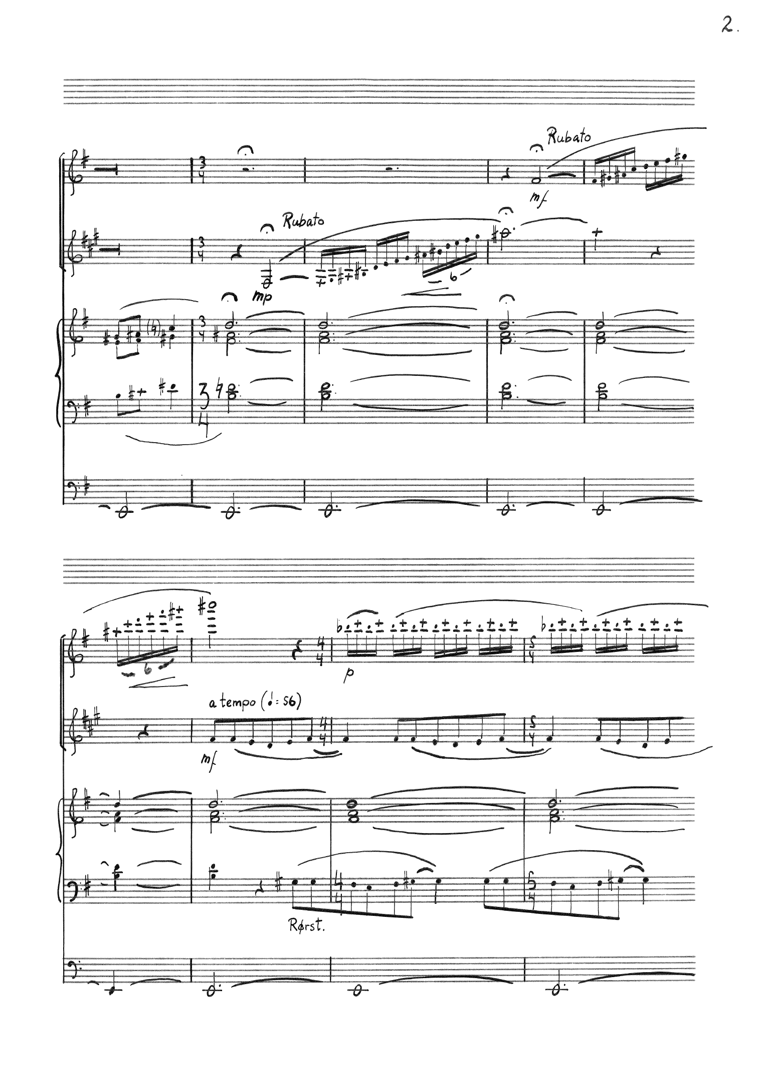 Sonata sacra - For fløyte(fiolin), klarinett(bratsj) og orgel, op. 55 - Image 3