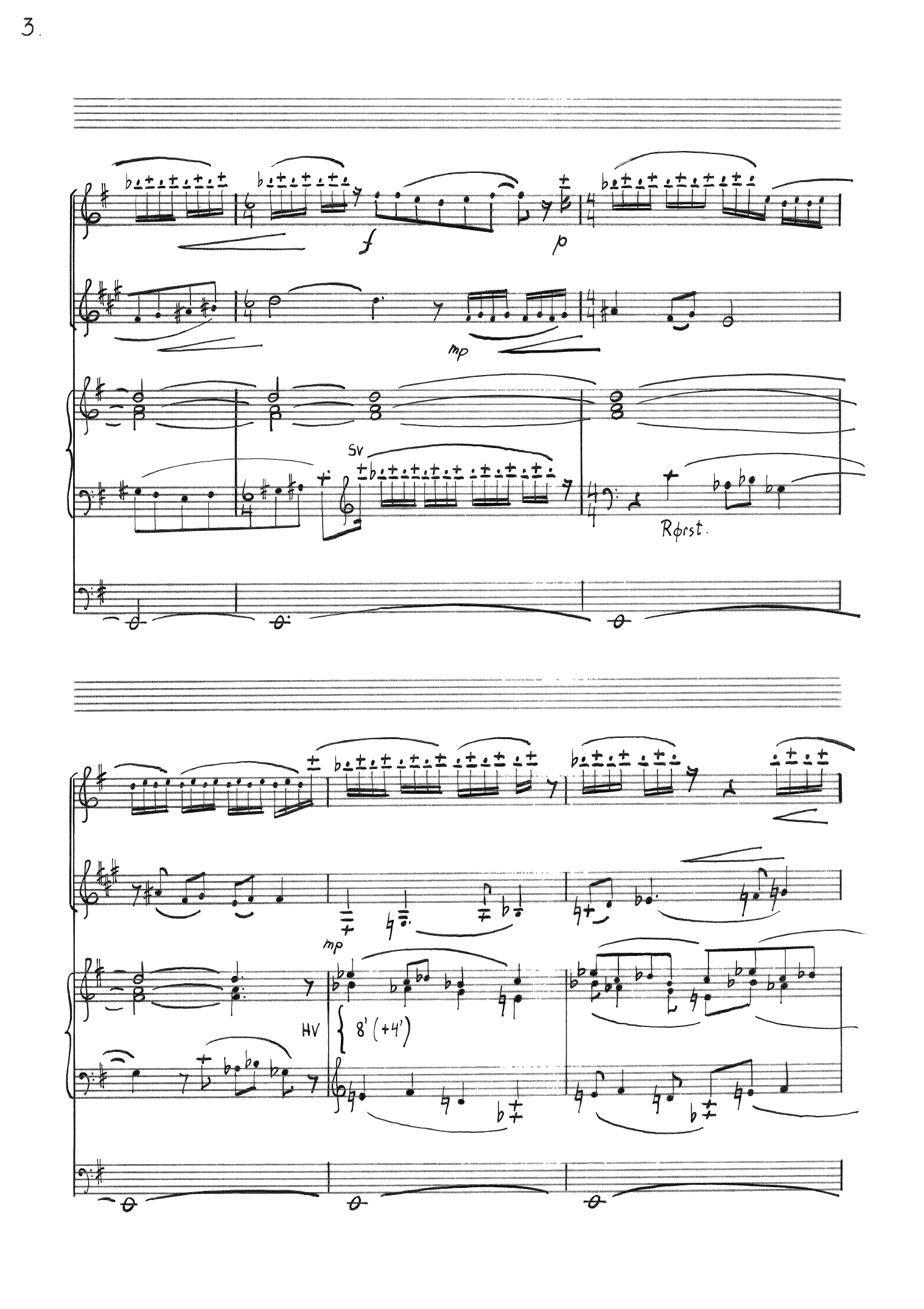 Sonata sacra - For fløyte(fiolin), klarinett(bratsj) og orgel, op. 55 - Image 4