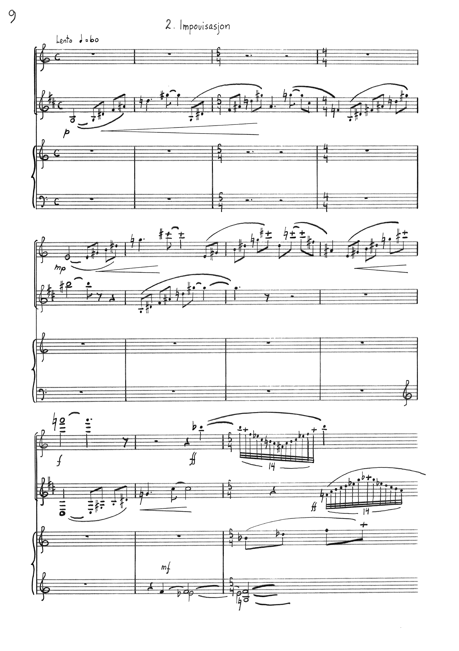 Sonata sacra - For fløyte(fiolin), klarinett(bratsj) og orgel, op. 55 - Image 10