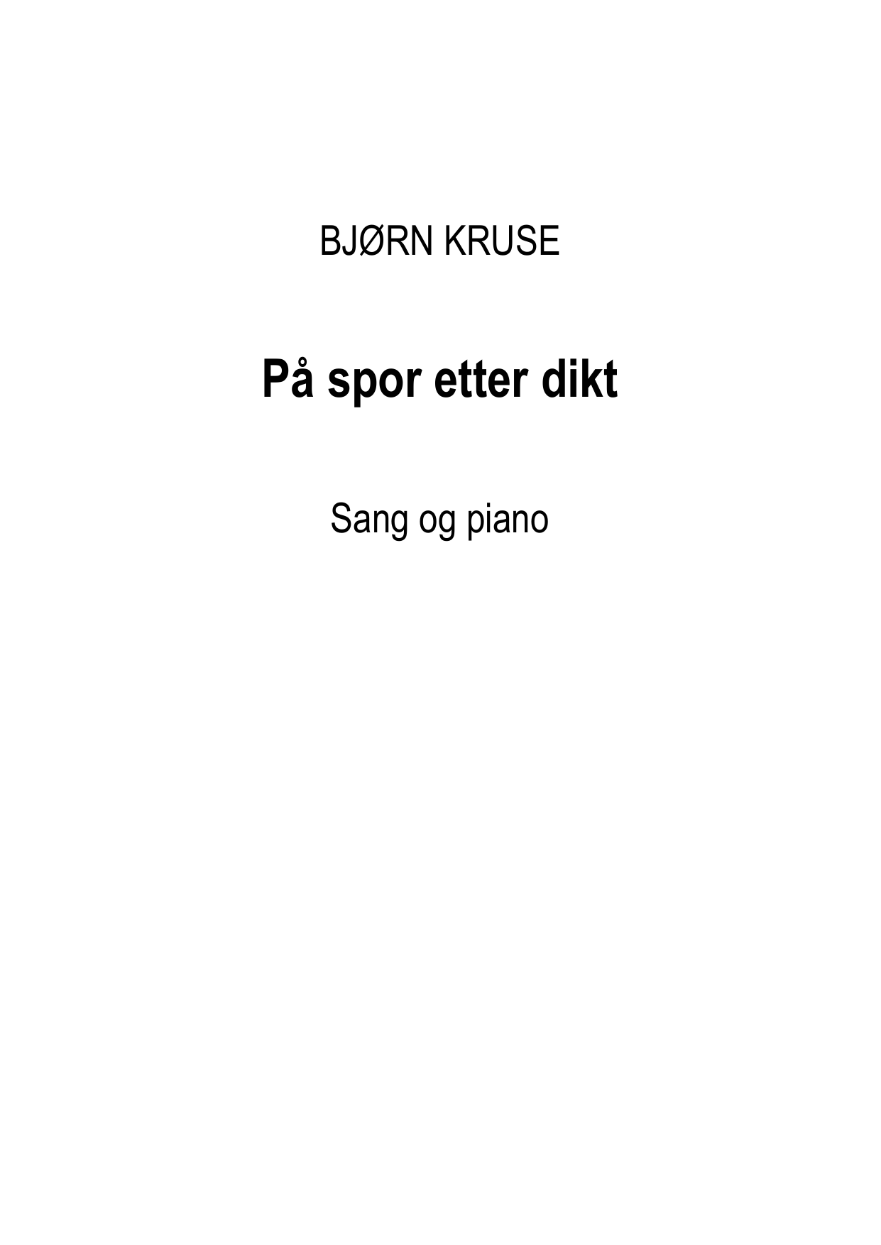 På spor etter dikt - En sangsyklus over åtte maliser av Tu Fu