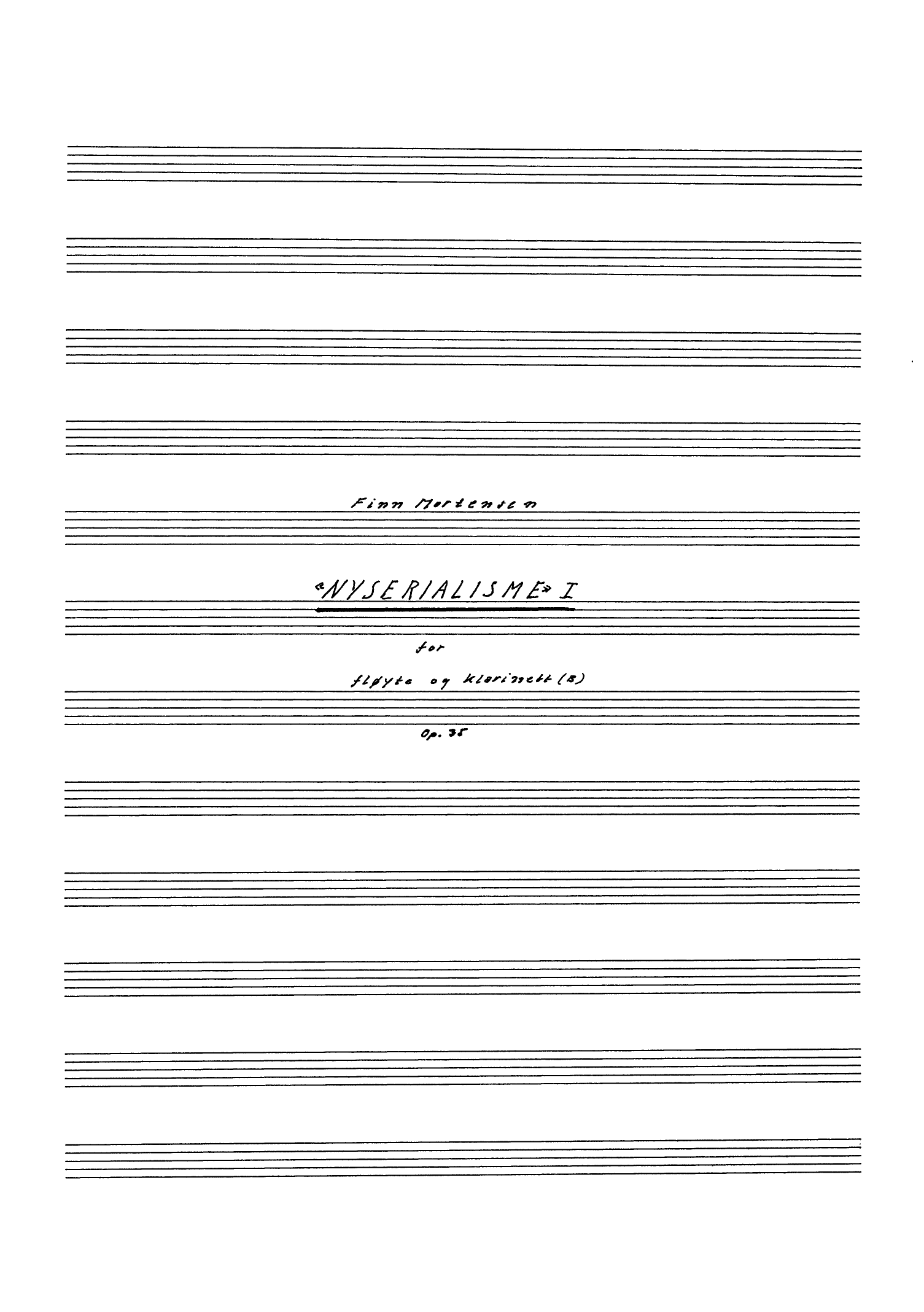 Nyserialisme I, op. 35