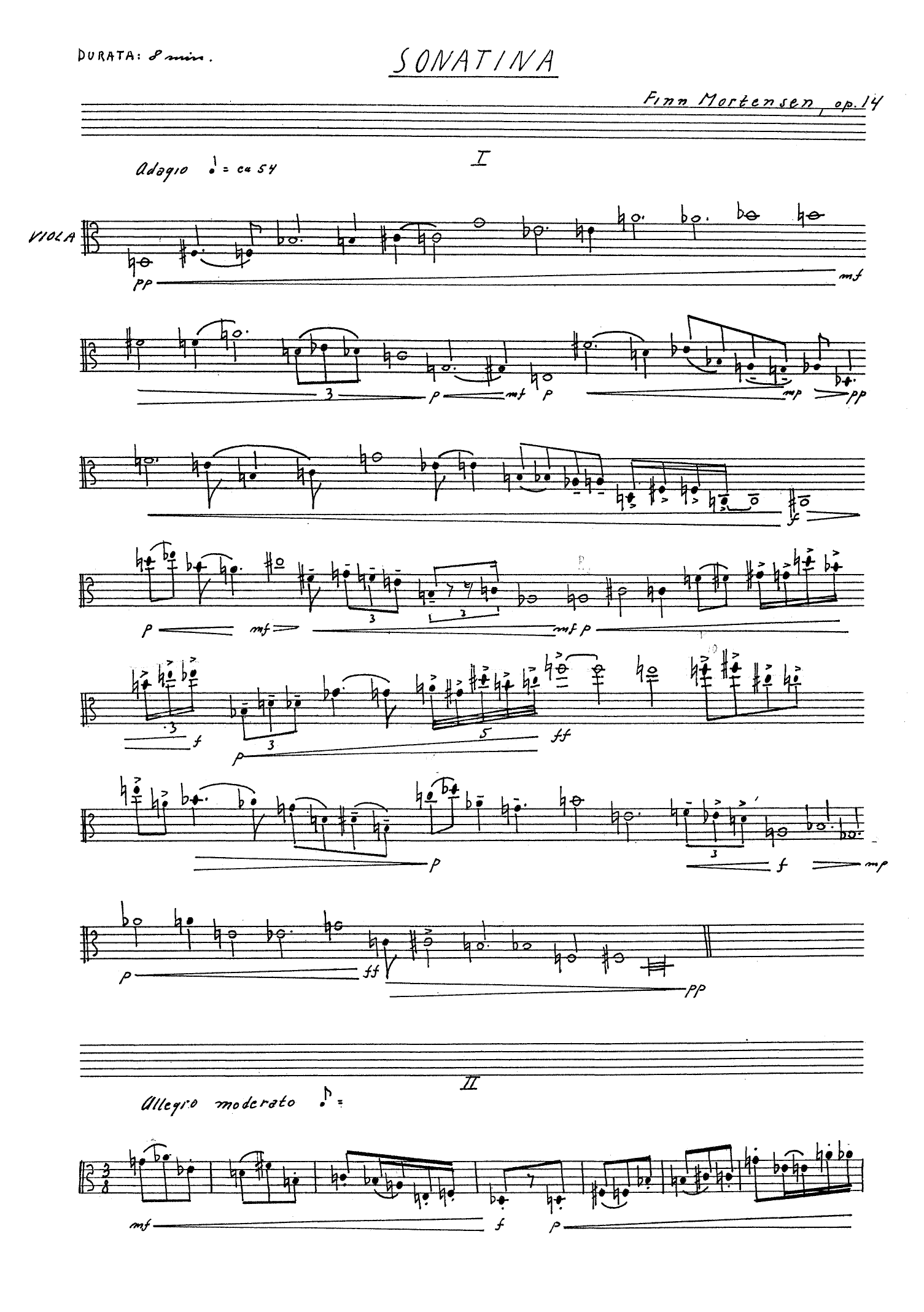 Sonatina for Viola Solo - Bilde 3