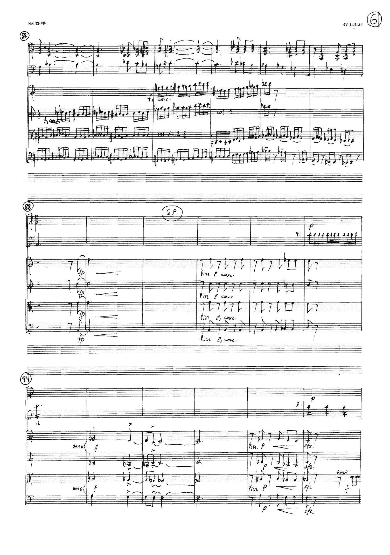 For Everything in Nature Falls when it Dies, except Water which Falls as it Lives... - for 4 horns & string4tet, Op. 45 - Bilde 8
