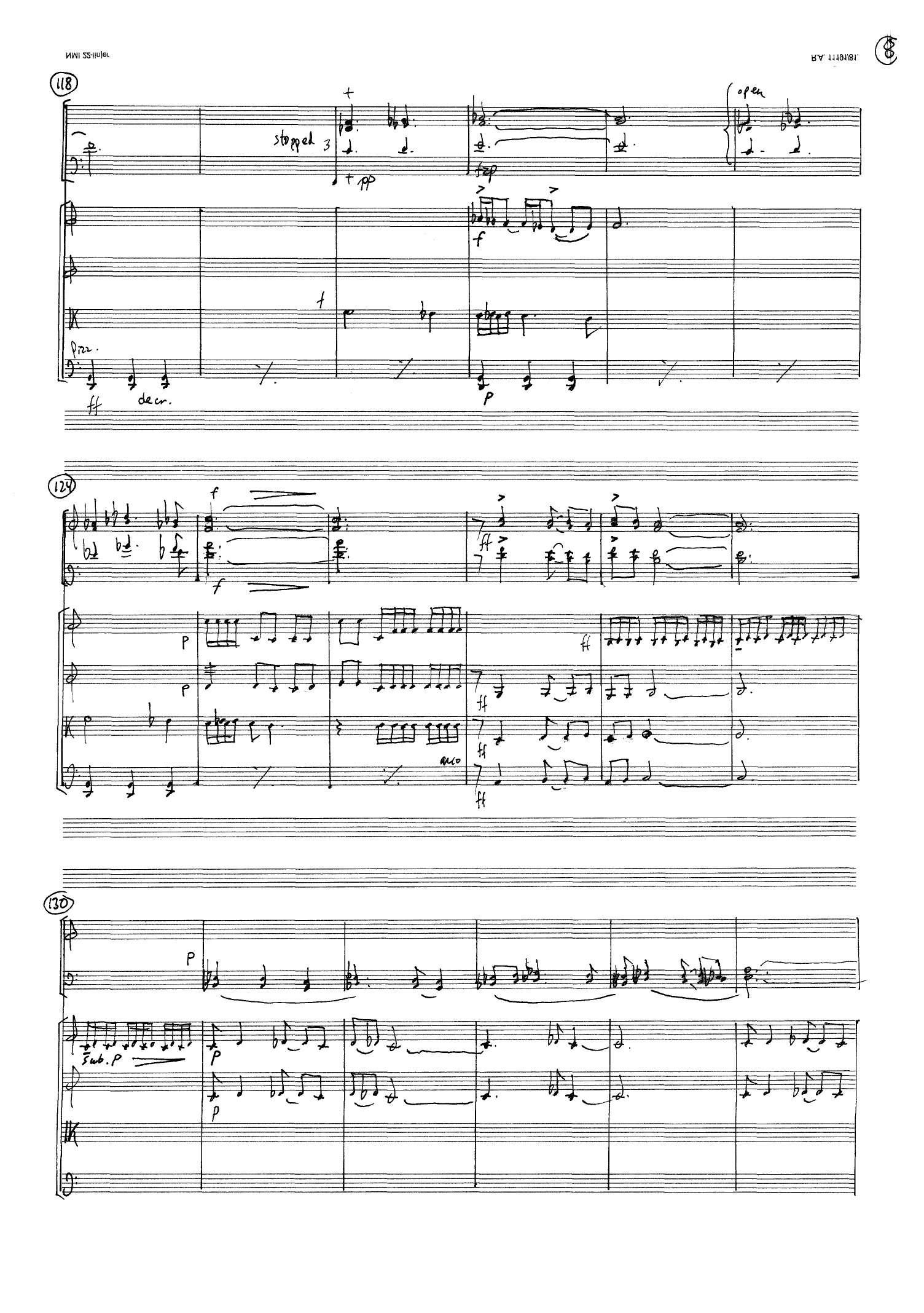 For Everything in Nature Falls when it Dies, except Water which Falls as it Lives... - for 4 horns & string4tet, Op. 45 - Bilde 10
