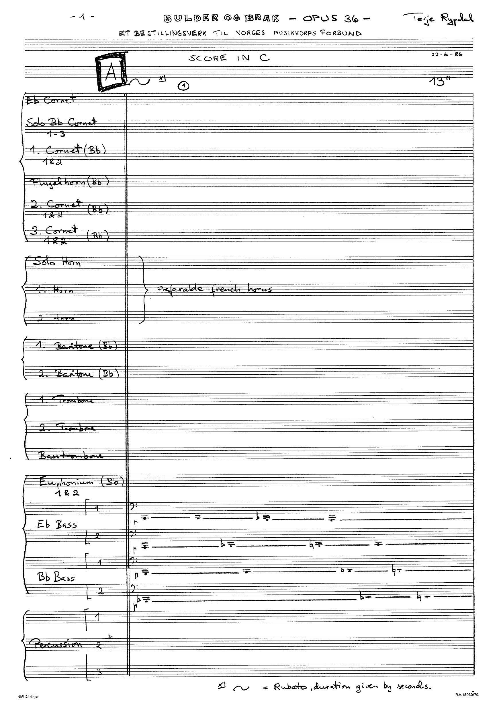 Bulder og brak, op. 36