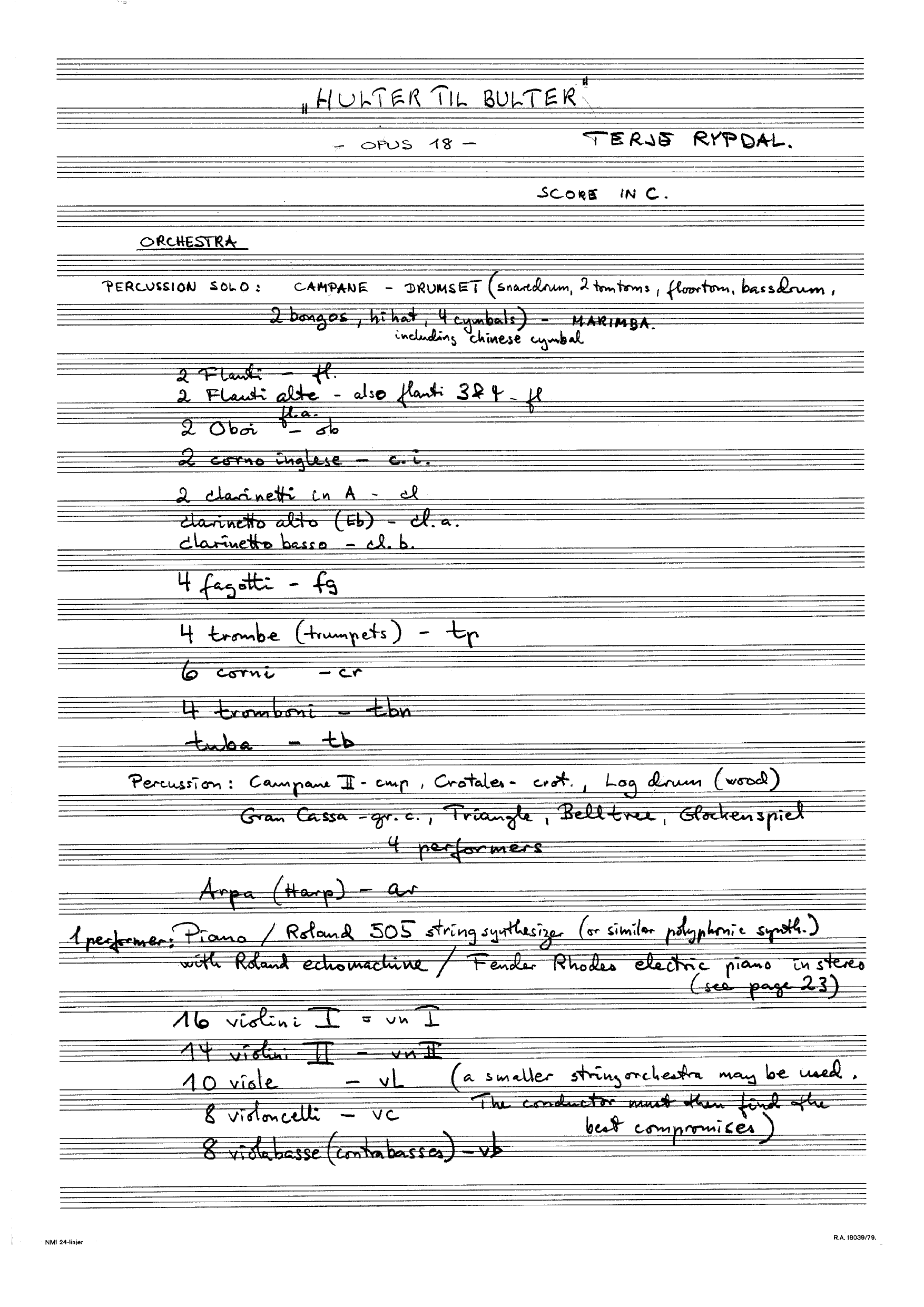 Hulter til bulter, op. 18