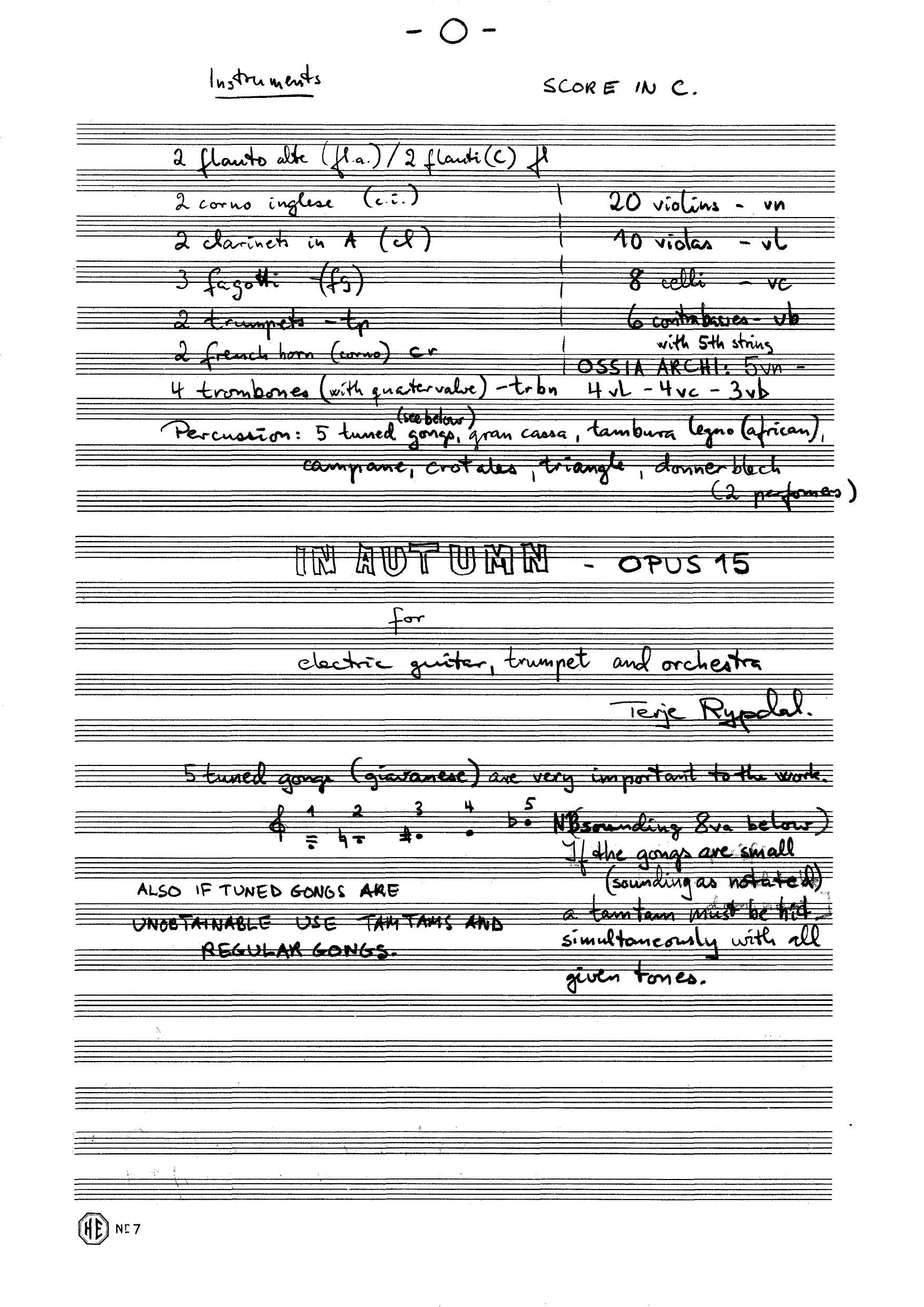 In Autumn , Op. 15