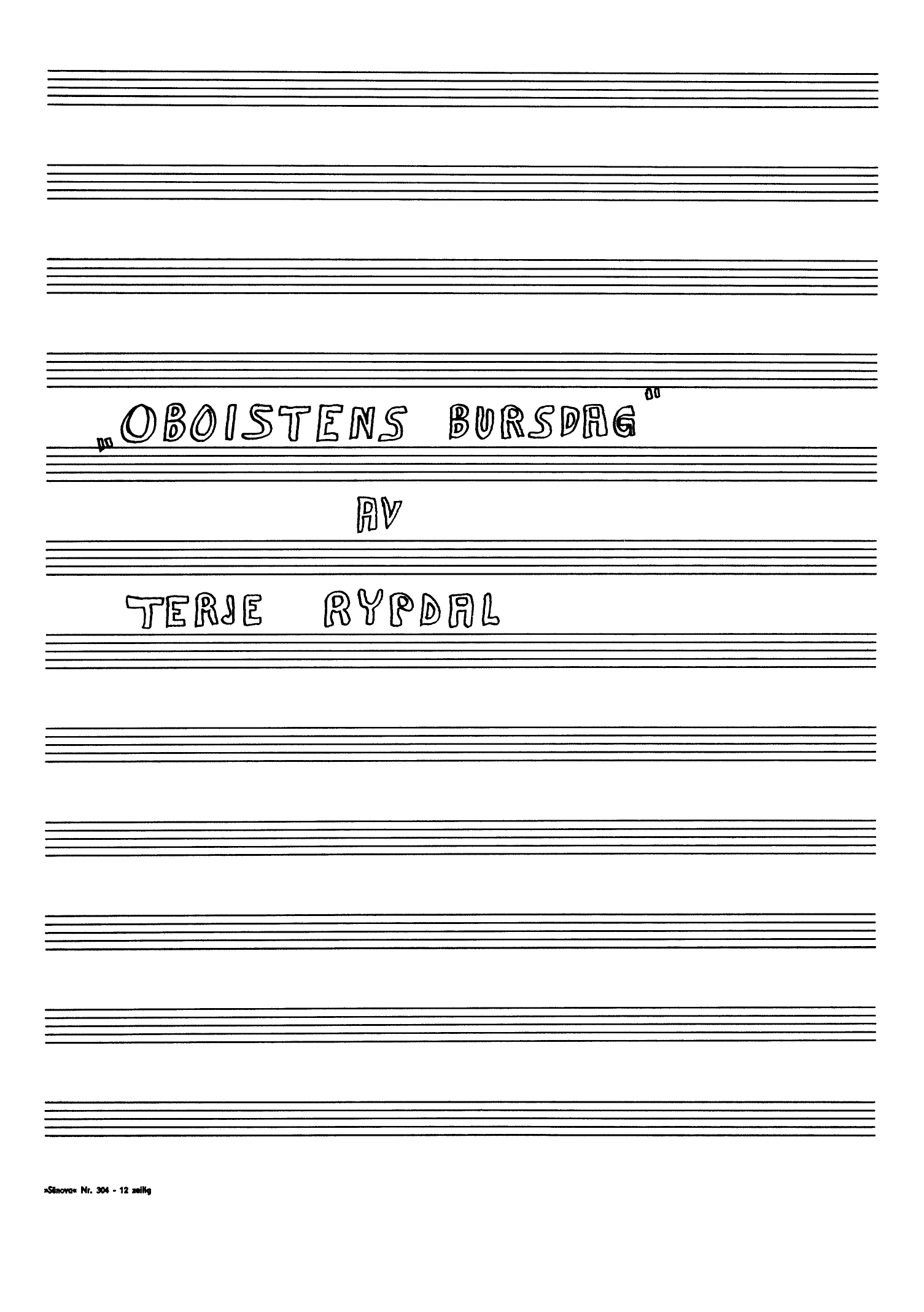 Oboistens bursdag, op. 7 B