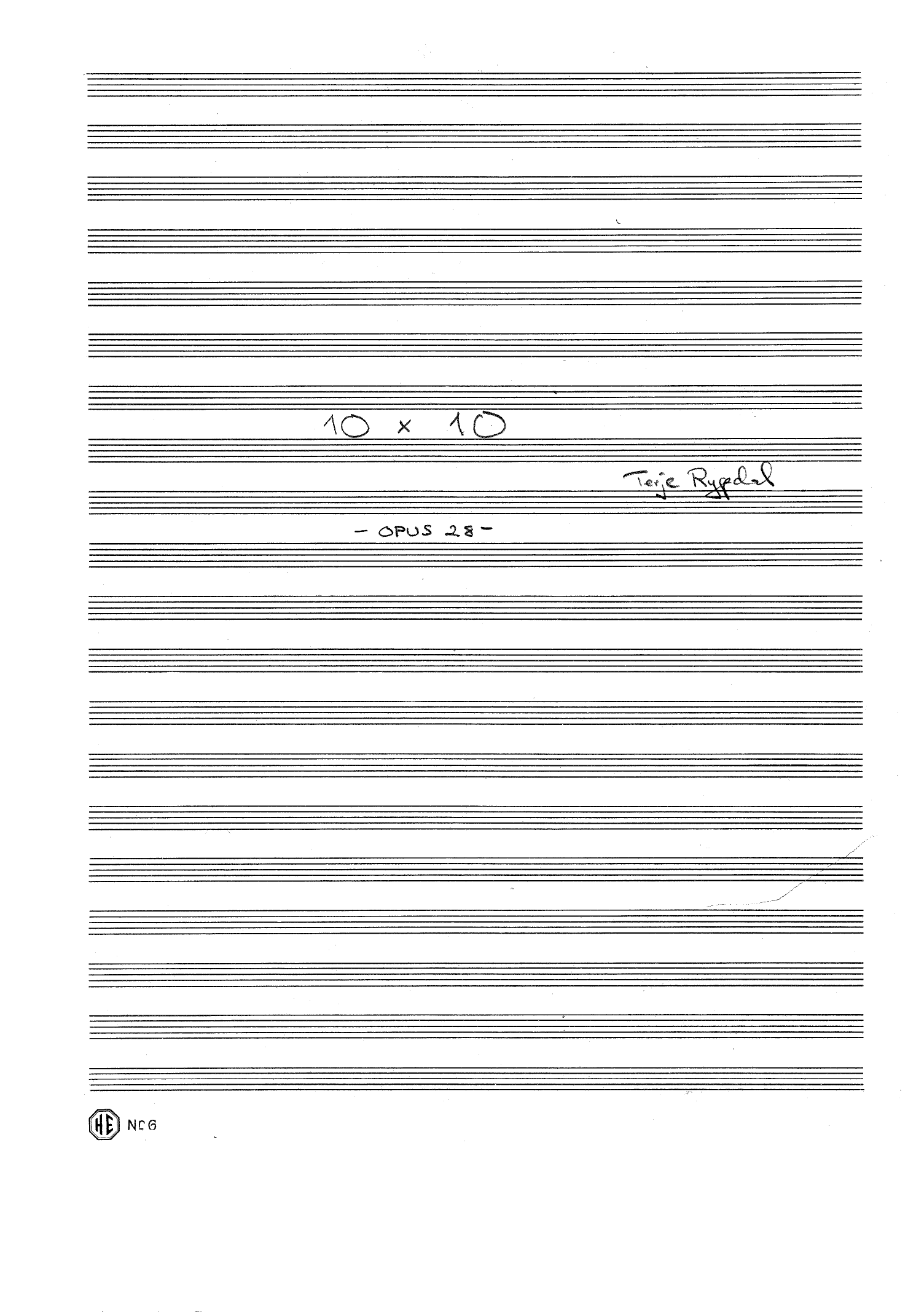 10 x 10 for Improvisers, Op. 28