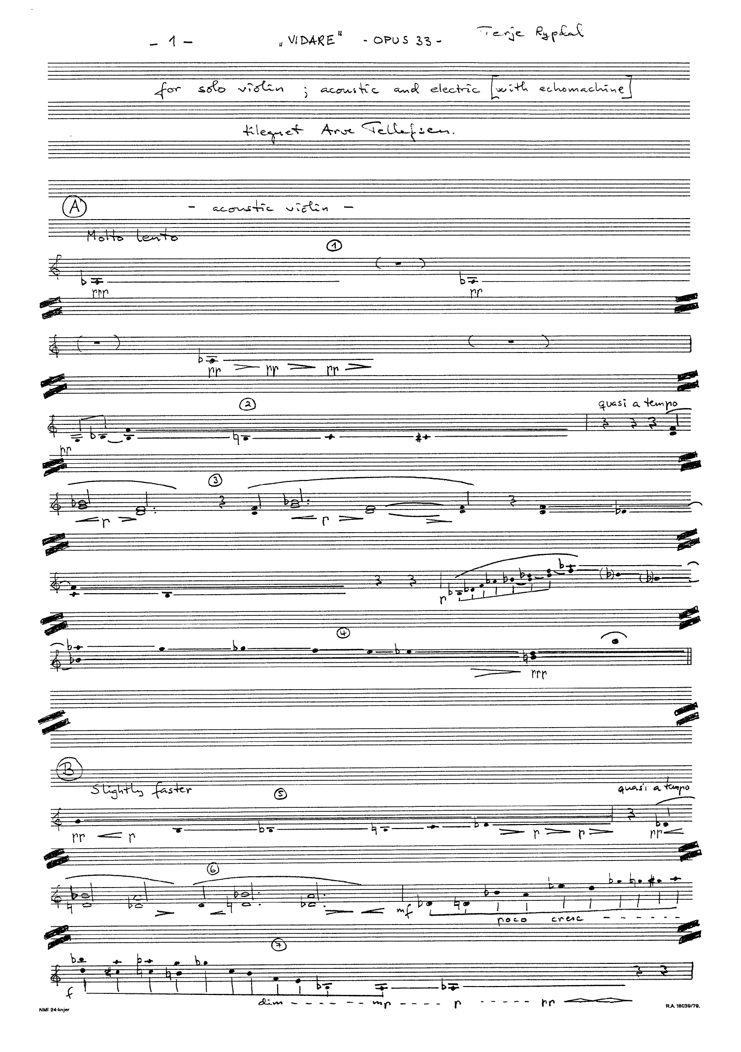 Vidare, op. 33