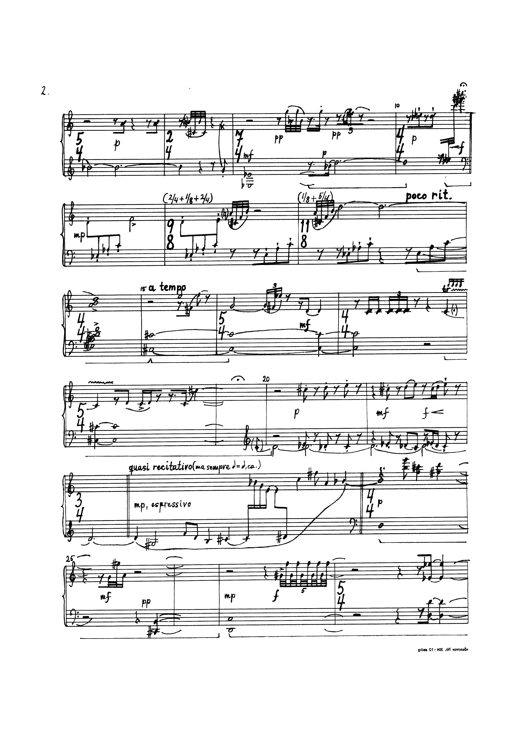 Amateur Music : Five Short Pieces for Piano - Image 3