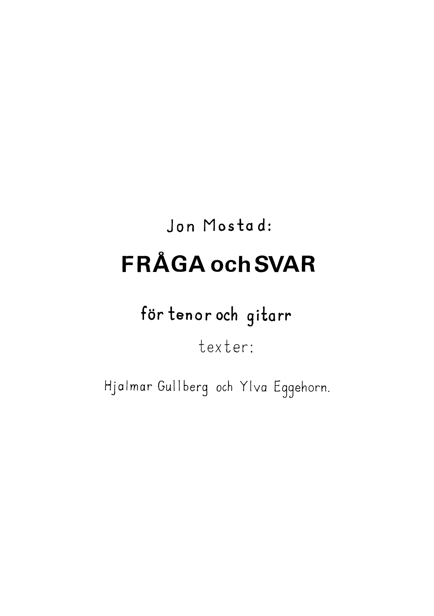 Fråga och svar