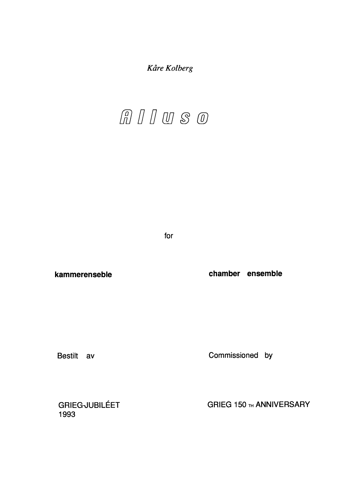 Alluso for kammerensemble