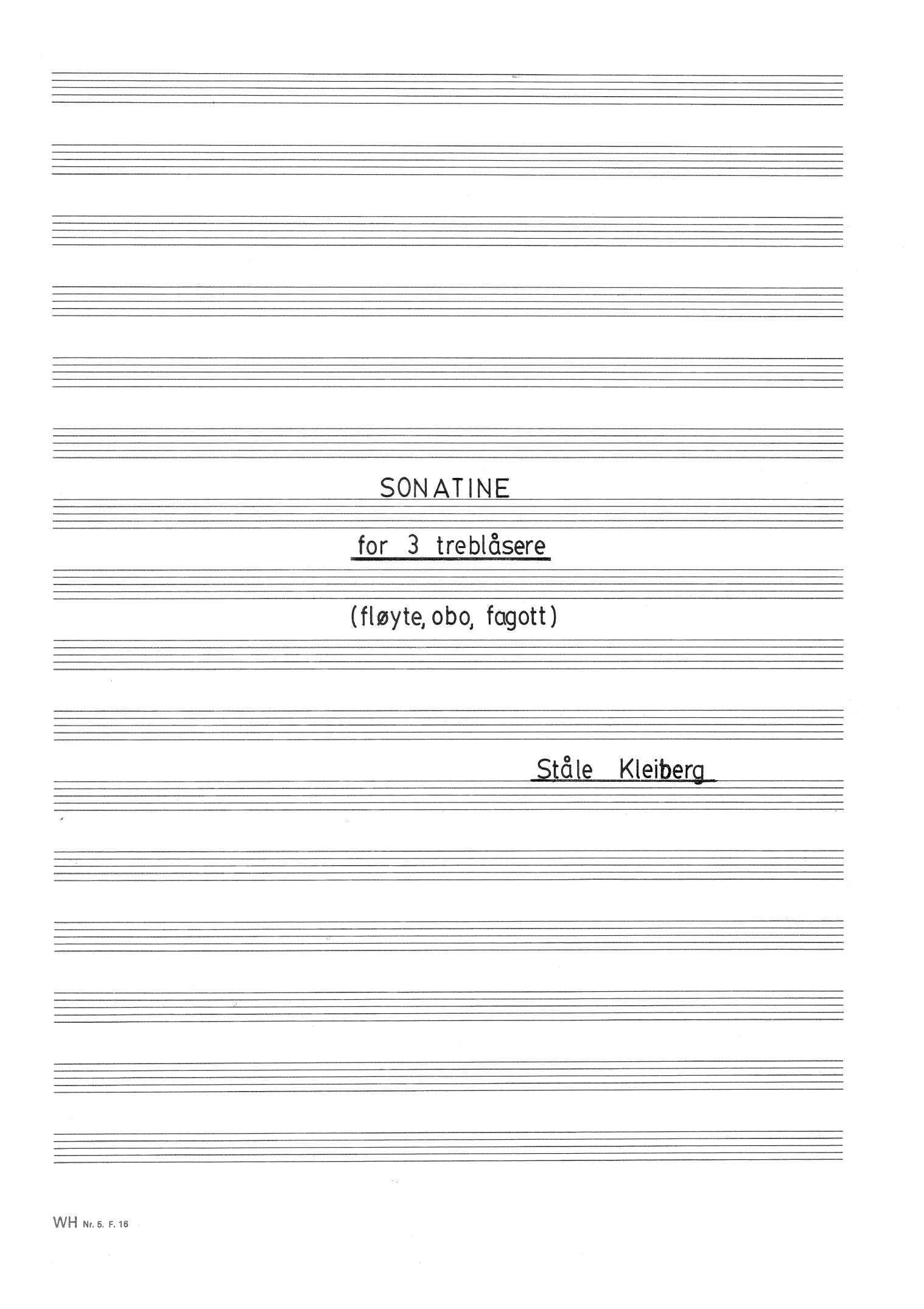 Sonatine for 3 treblåsere