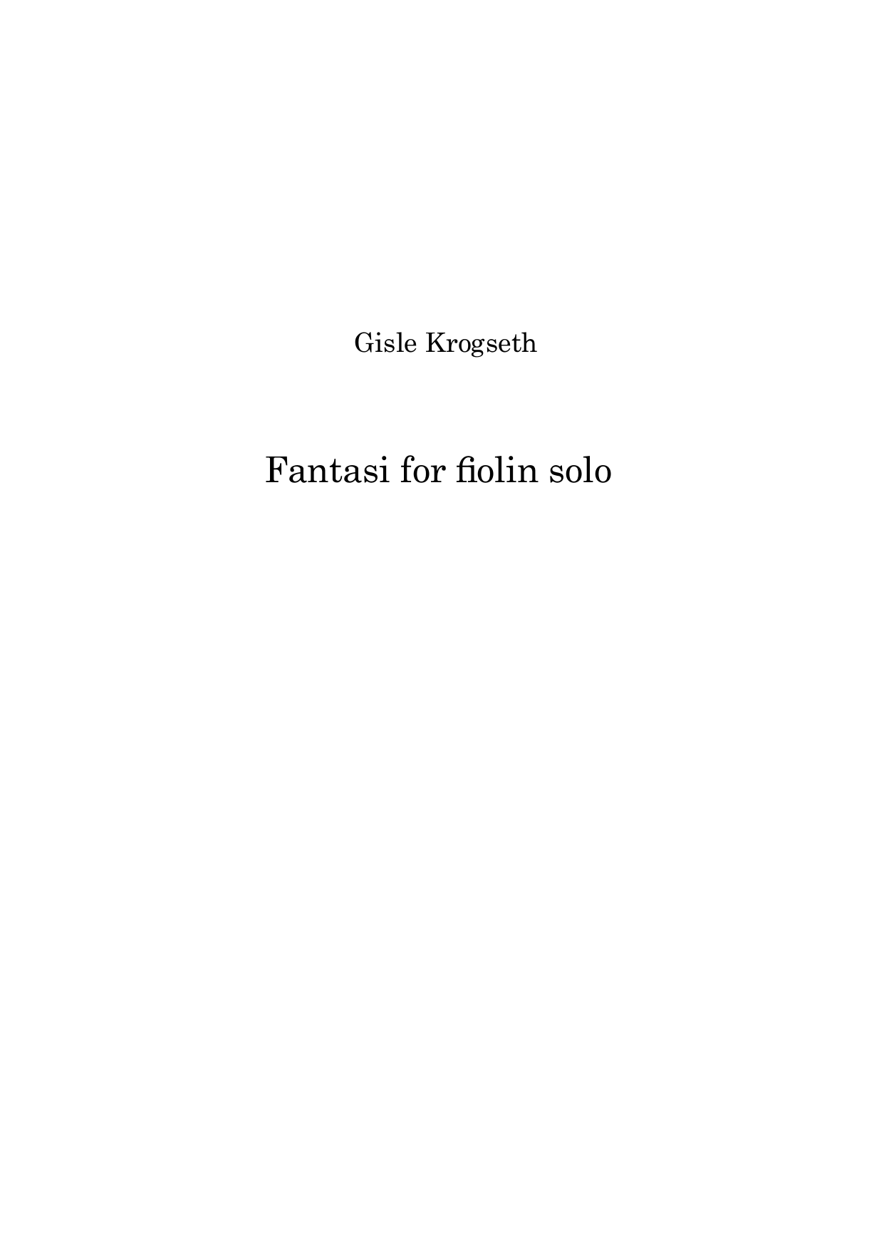 Fantasi for fiolin solo, op. 4