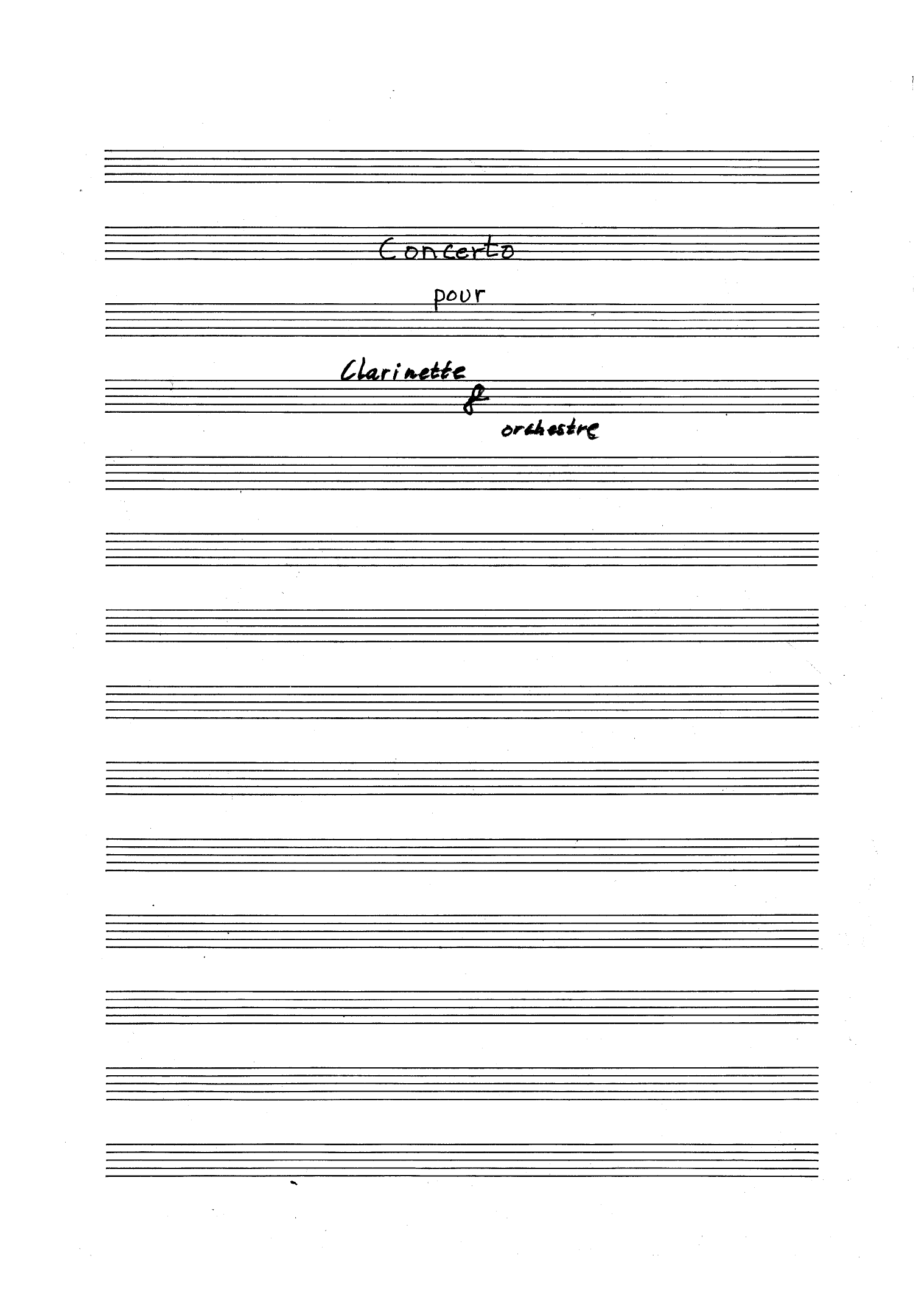 Concerto pour clarinette et orchestre
