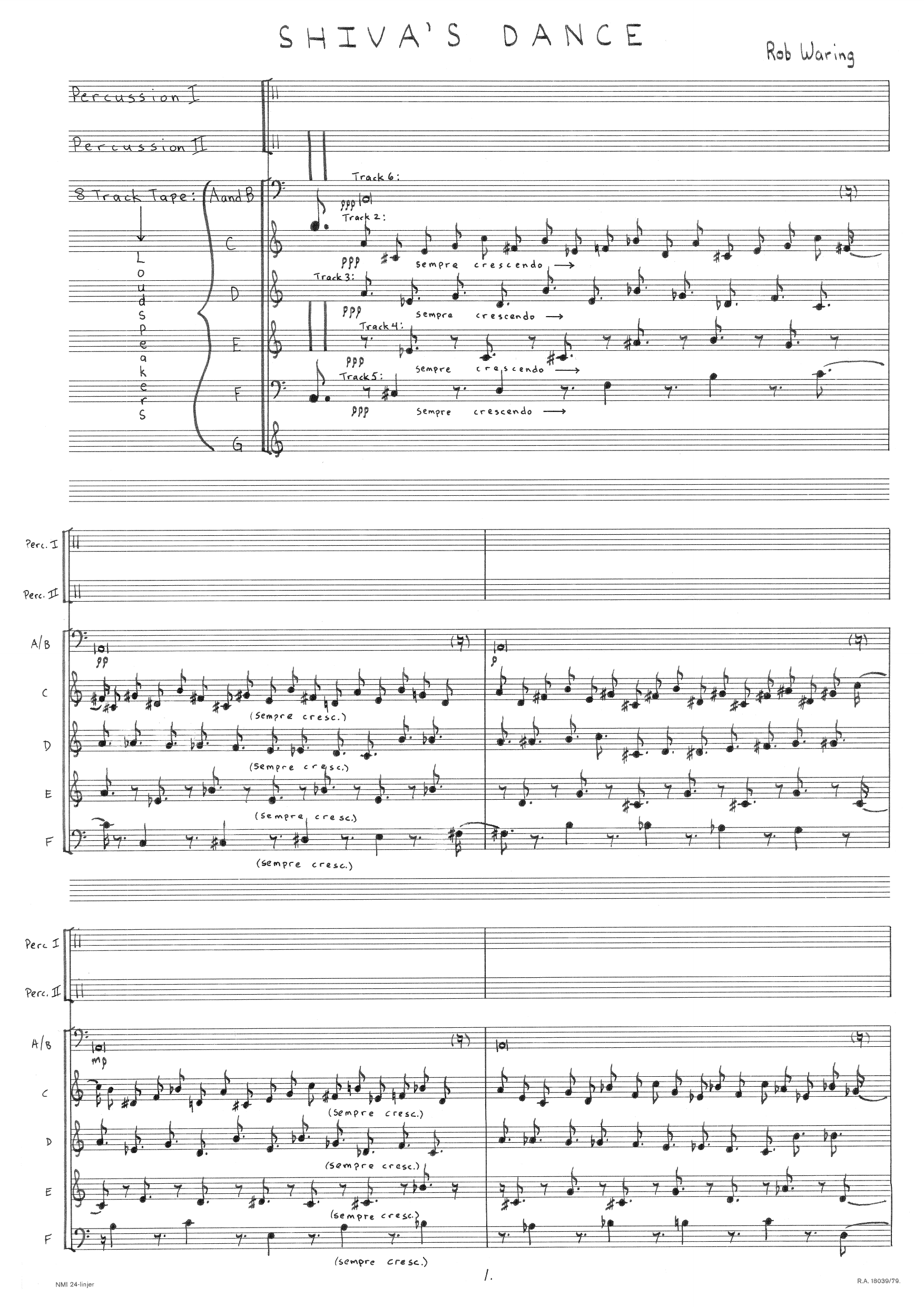 Shiva's dance for 2 Percussionists, Sound Engineer and Tape - Bilde 7