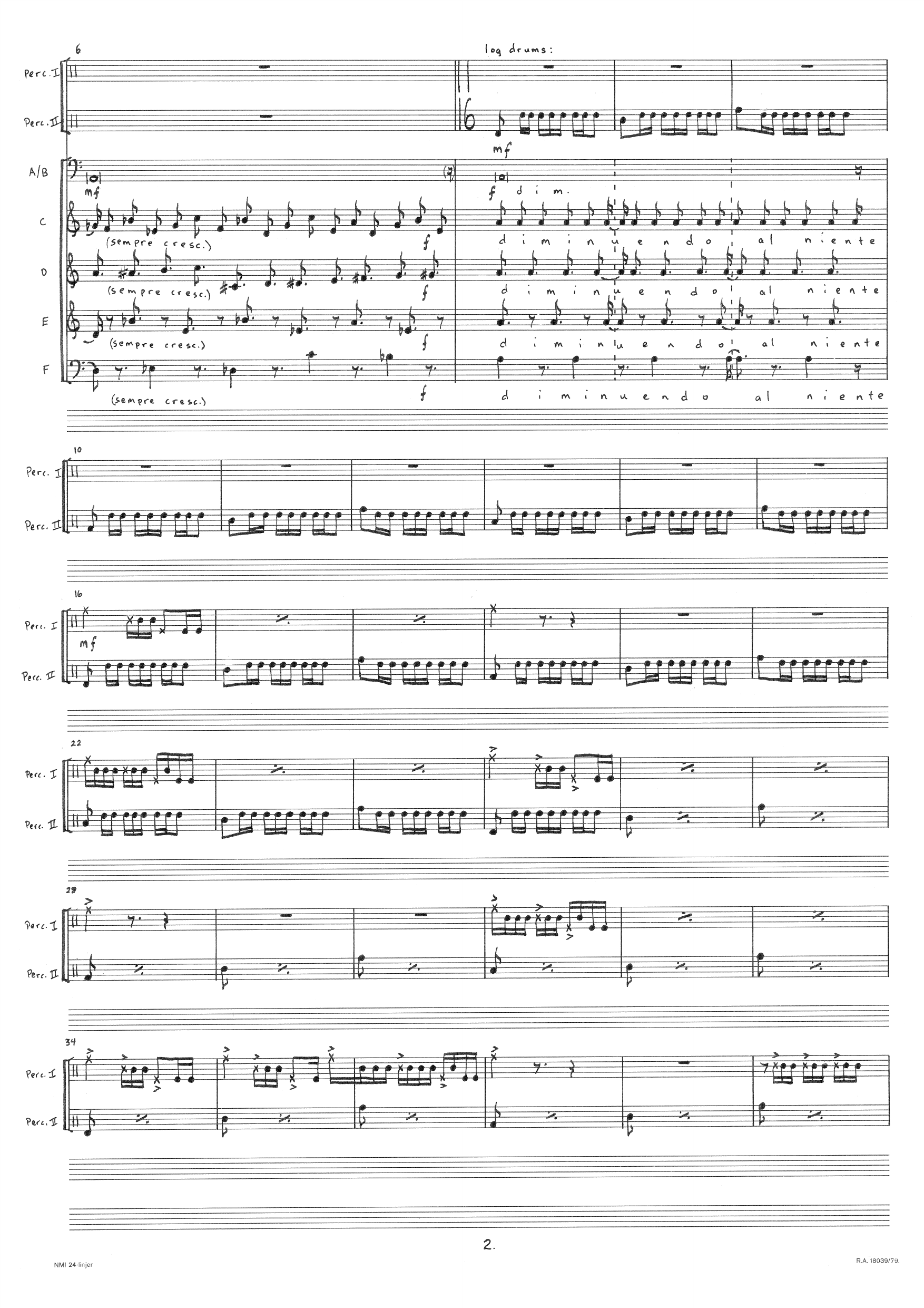 Shiva's dance for 2 Percussionists, Sound Engineer and Tape - Bilde 8