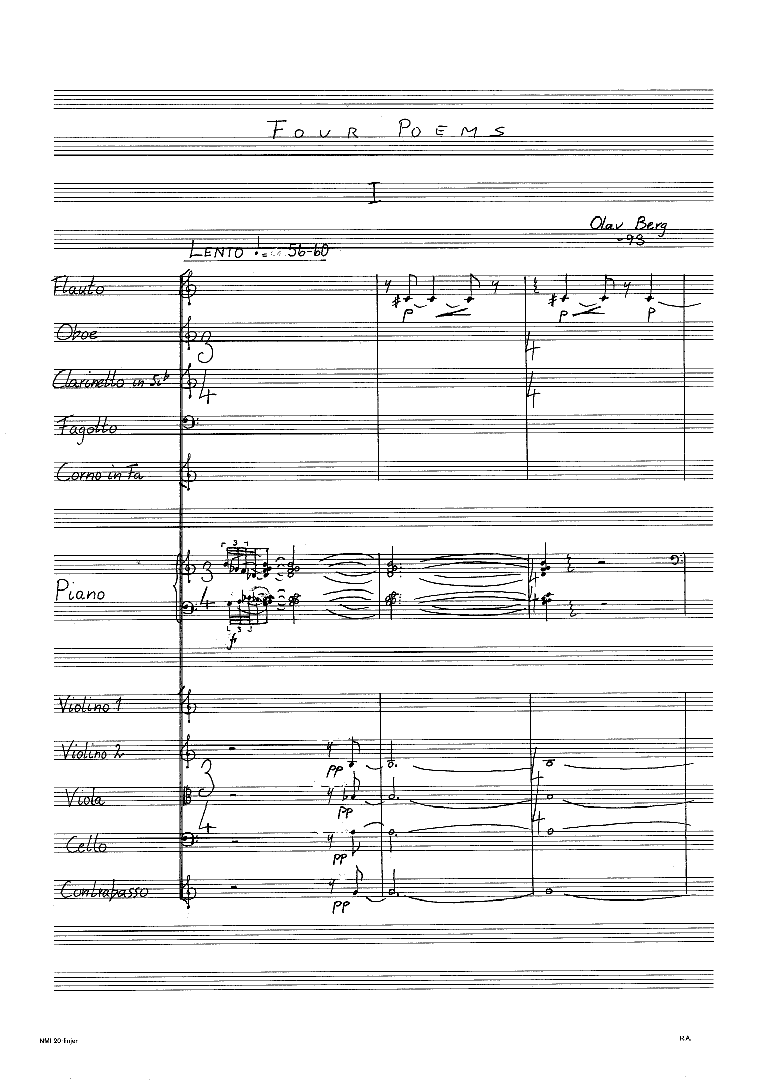 Four Poems for Chamber Ensemble - Bilde 3
