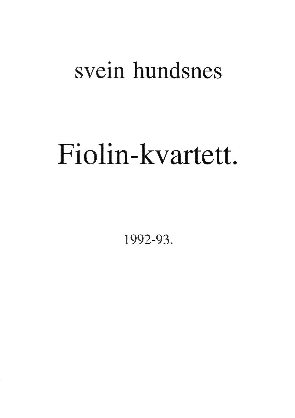 Violin Quartet