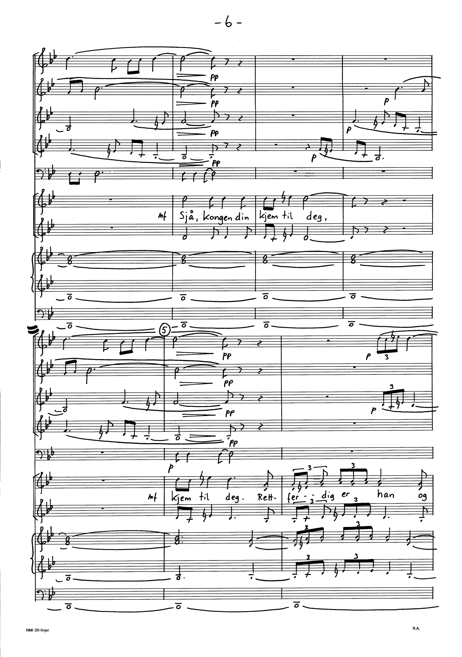 Påske - For 3 st. kor(SSA) eller 4st.kor(SATB), sopran solo, 2 trompeter, 2 horn, pauker og orgel, op. 107 - Image 8