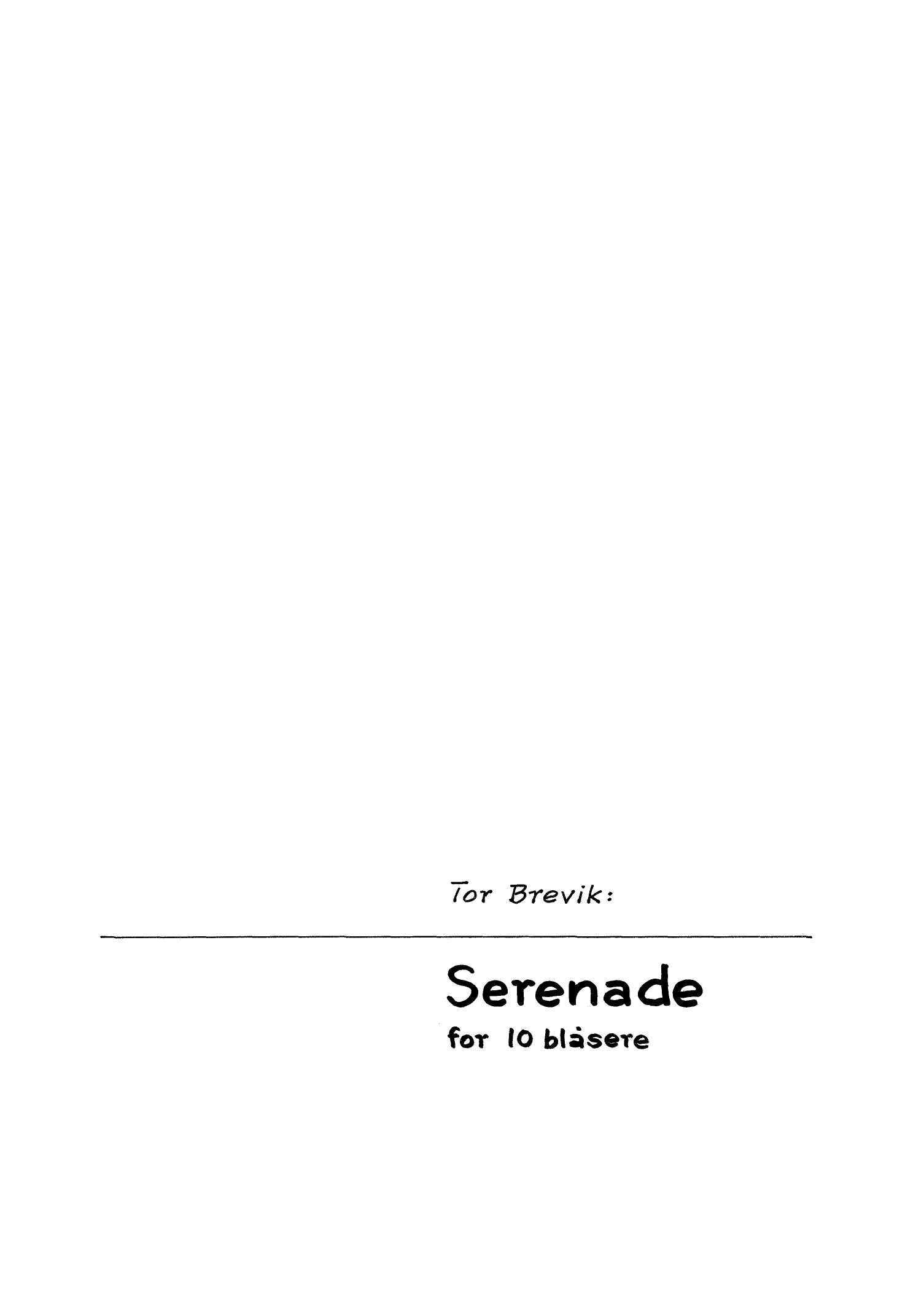Serenade for 10 blåsere