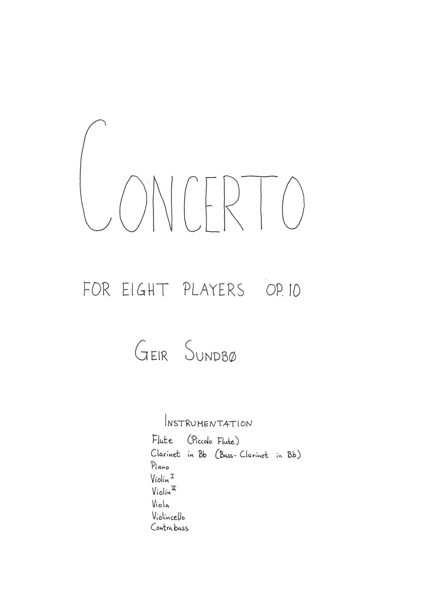 Concerto for Eight Players, Op. 10