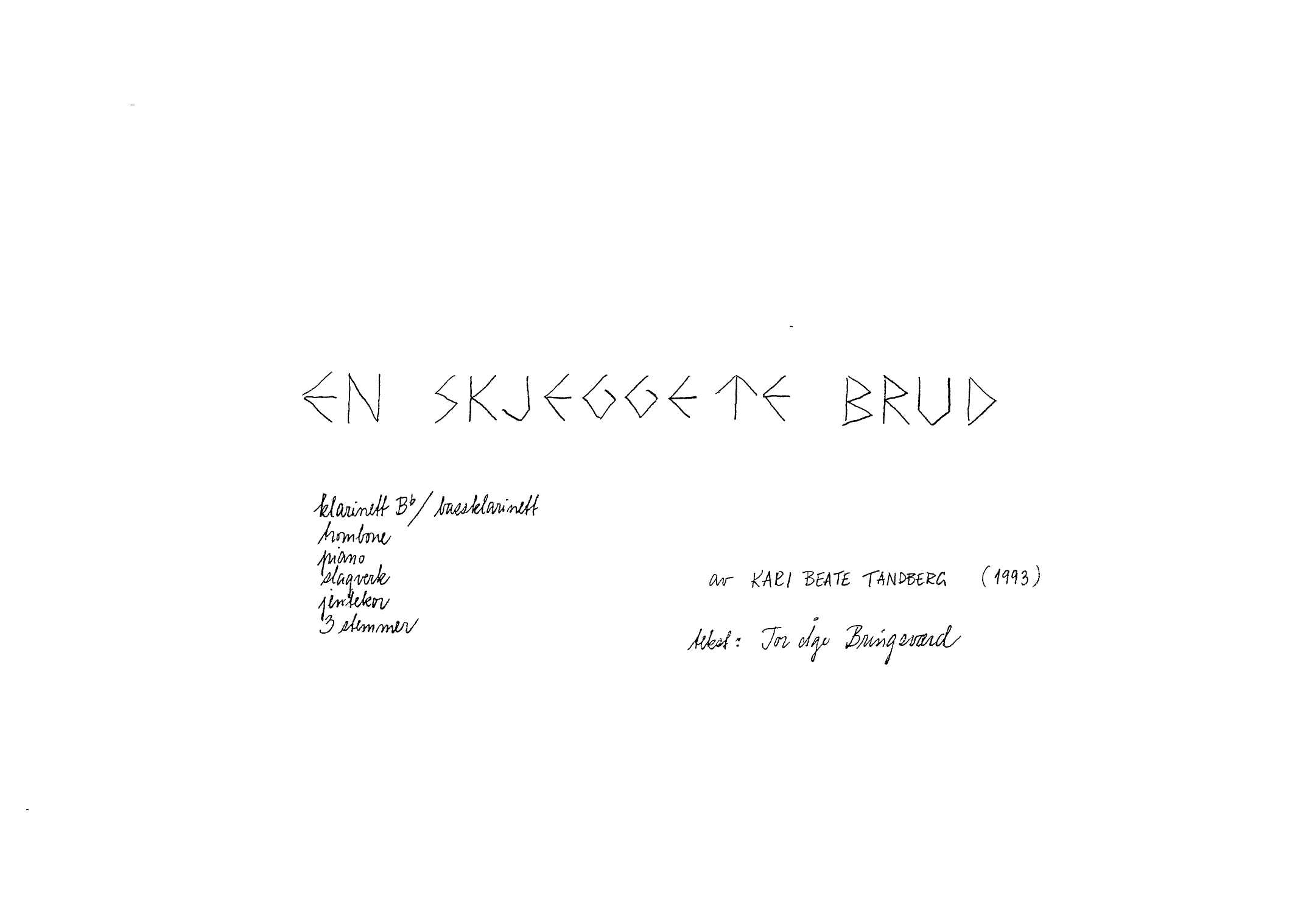 En skjeggete brud