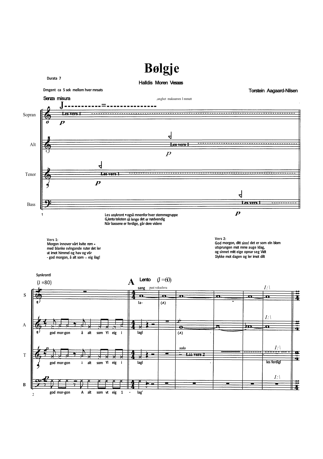 Bølgje - Dikt av Halldis Moren Vesaas for kor (SATB) - Image 5