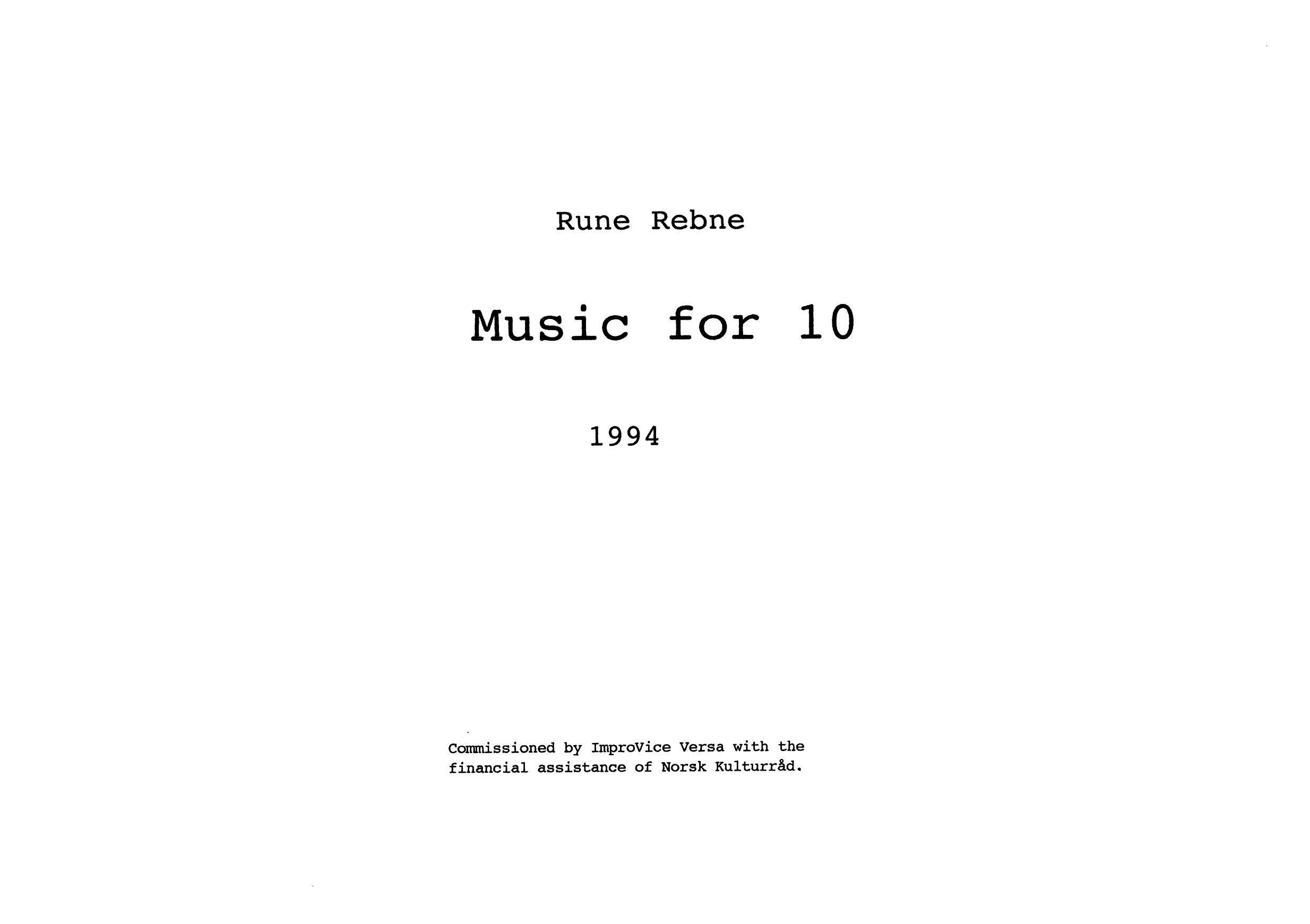Music for 10