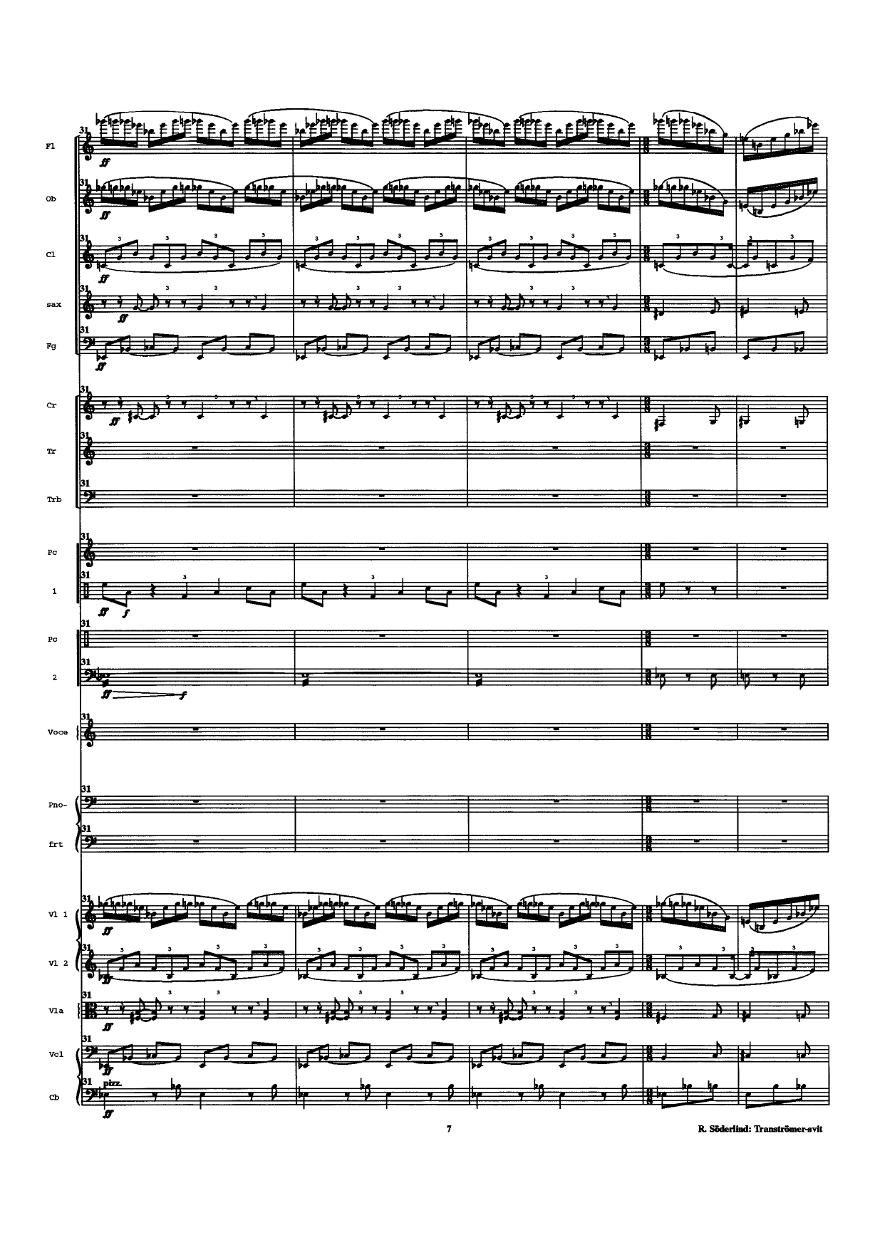 Tranströmer-svit, op. 52 c - för en sångröst och sinfonietta (kammarorkester) - Image 9