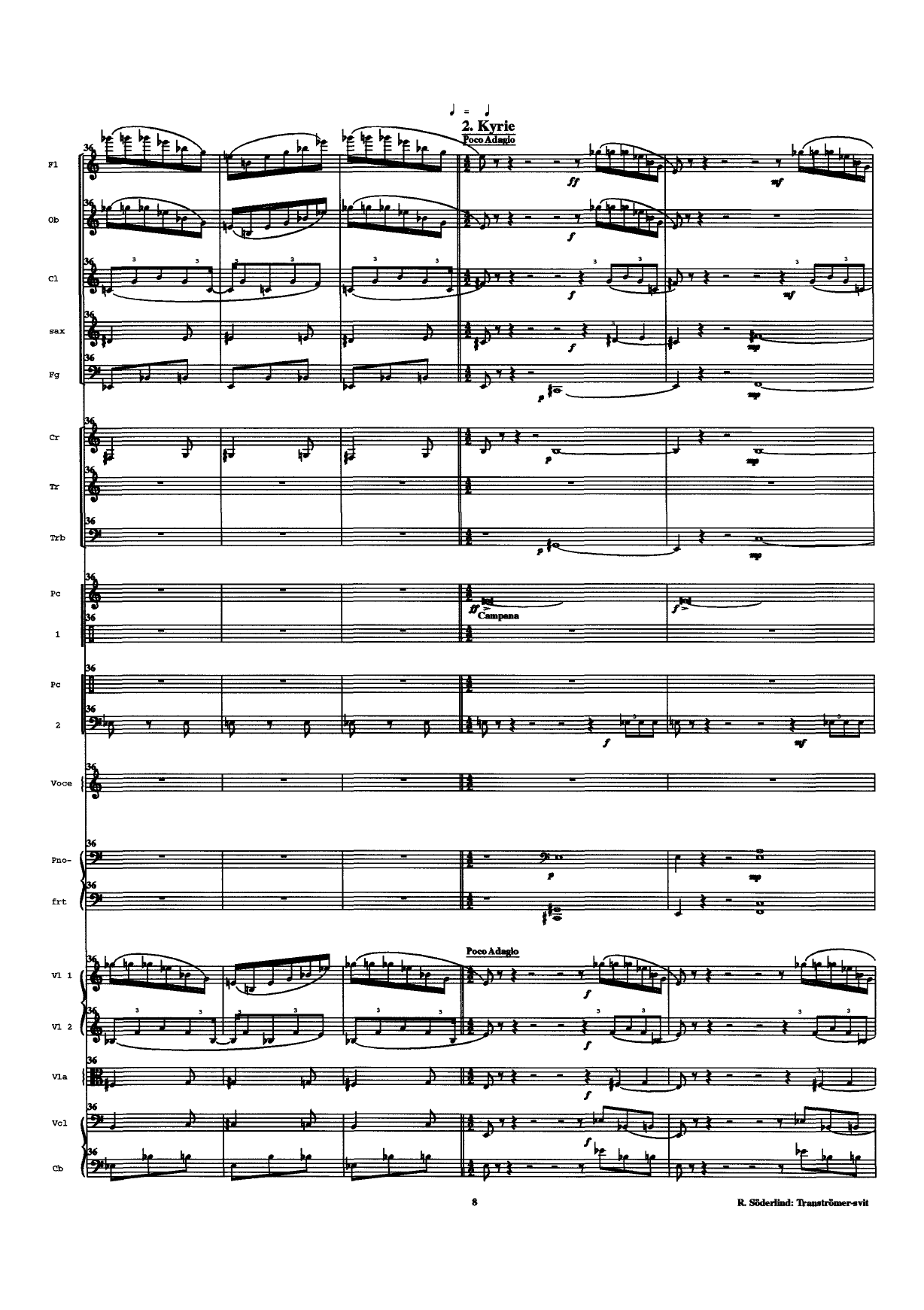 Tranströmer-svit, op. 52 c - för en sångröst och sinfonietta (kammarorkester) - Image 10
