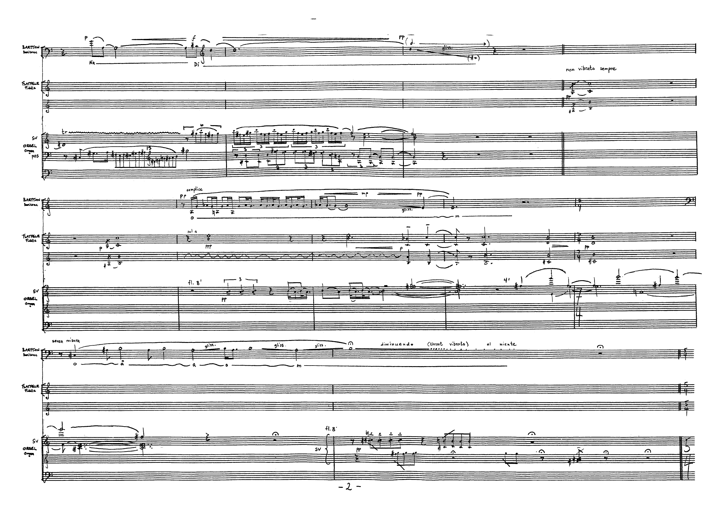 Aria - Variasjoner over en folketone fra Gudbrandsdalen for baryton, orgel og flatfele - Bilde 4