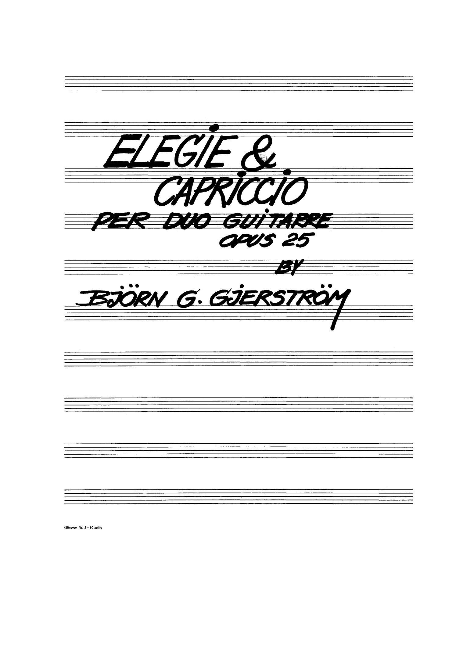 Elegie & Capriccio per duo Chitarra, op. 25
