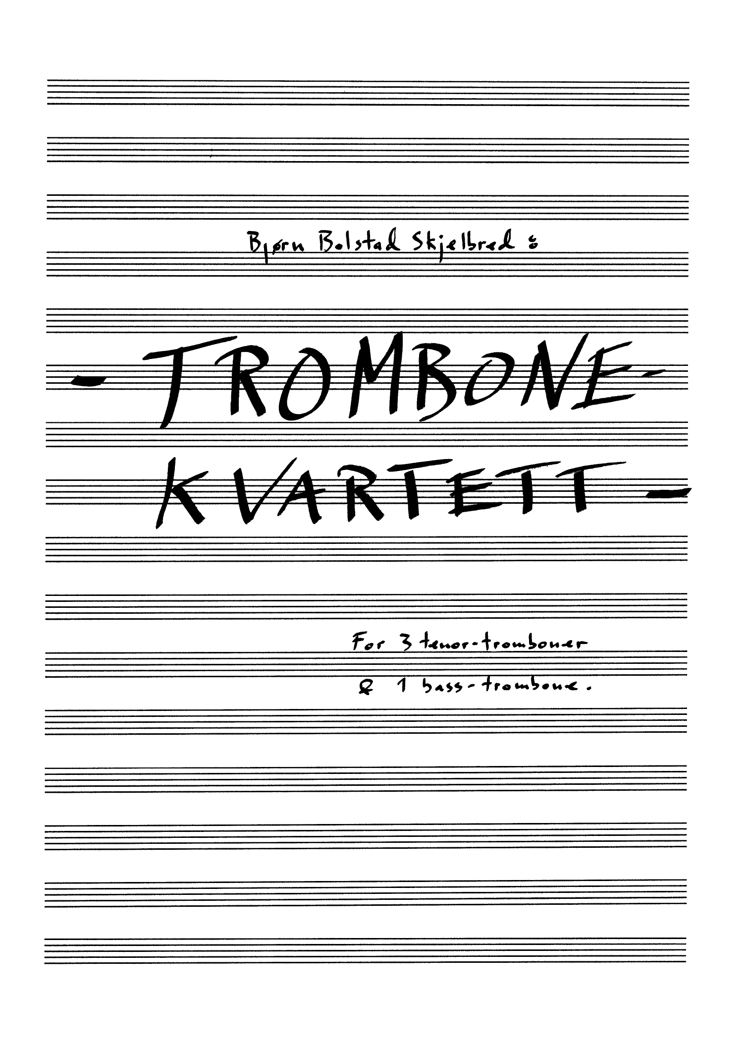 Trombone Quartet