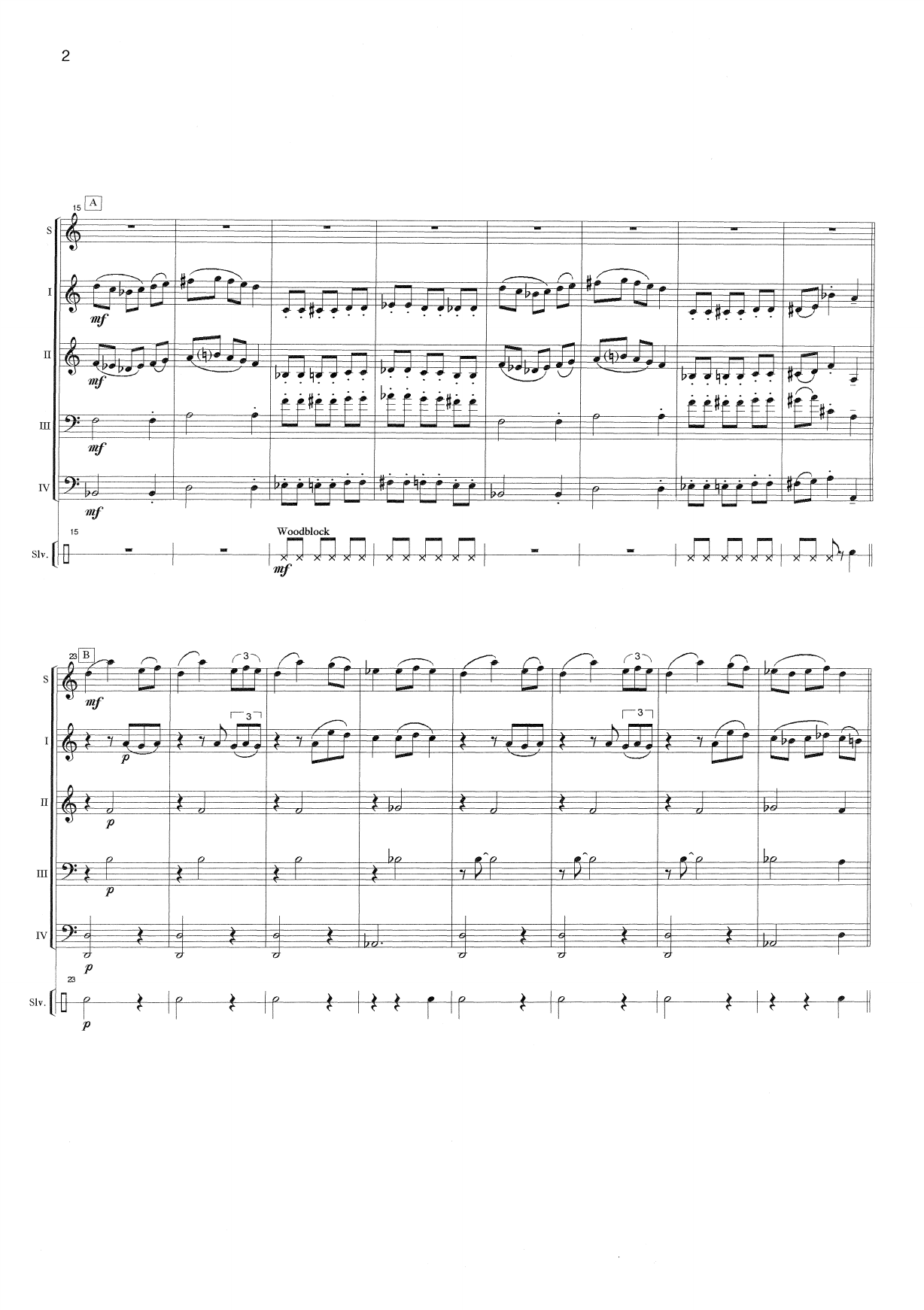 Valserondo - For soloinstrument (klarinett, sopransaxofon, piccolotrompet) og messingkvartett, triangel og woodblock ad lib. - Image 4