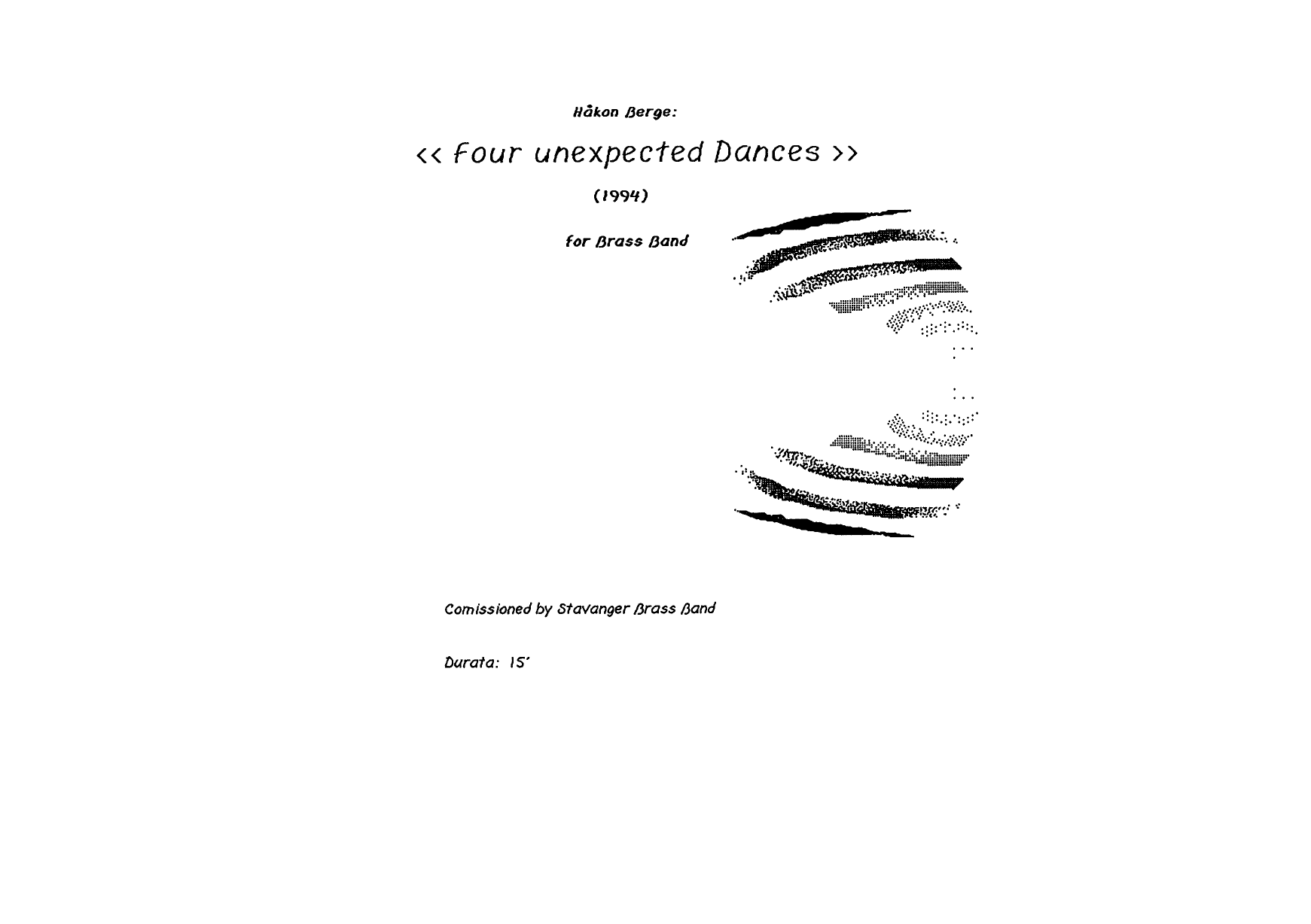four unexpected dances - for brass band