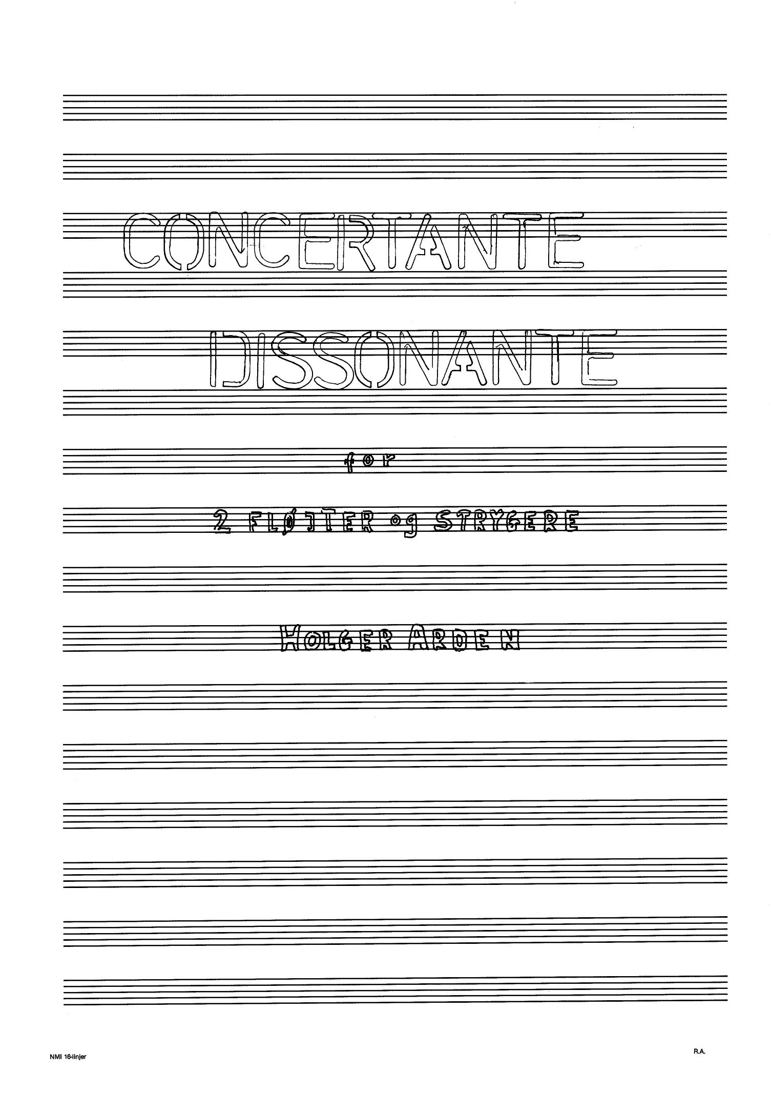 Concertante dissonante - For 2 fløjter og strygere