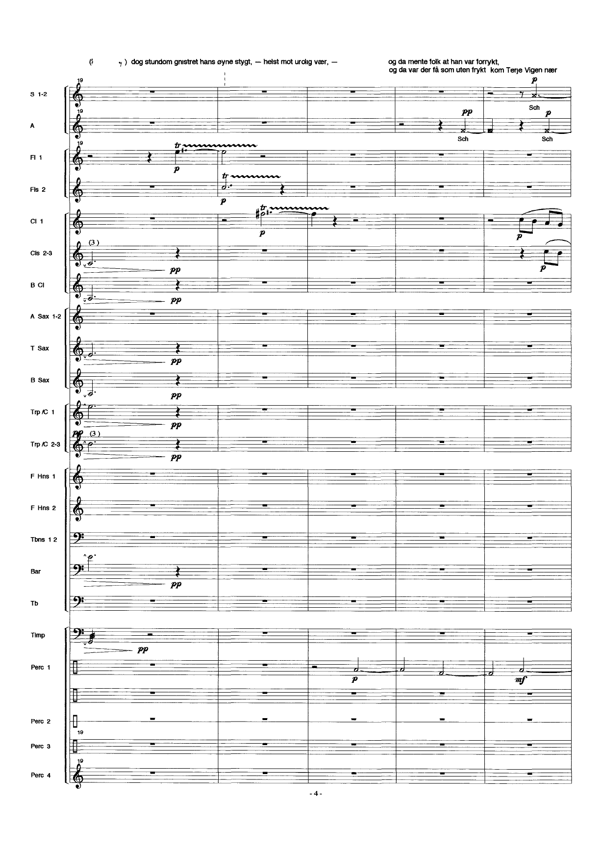 Terje Vigen : For Recitation, Children's Choir, and Band - Image 6