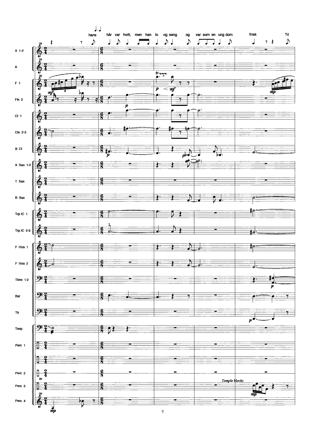 Terje Vigen : For Recitation, Children's Choir, and Band - Image 9