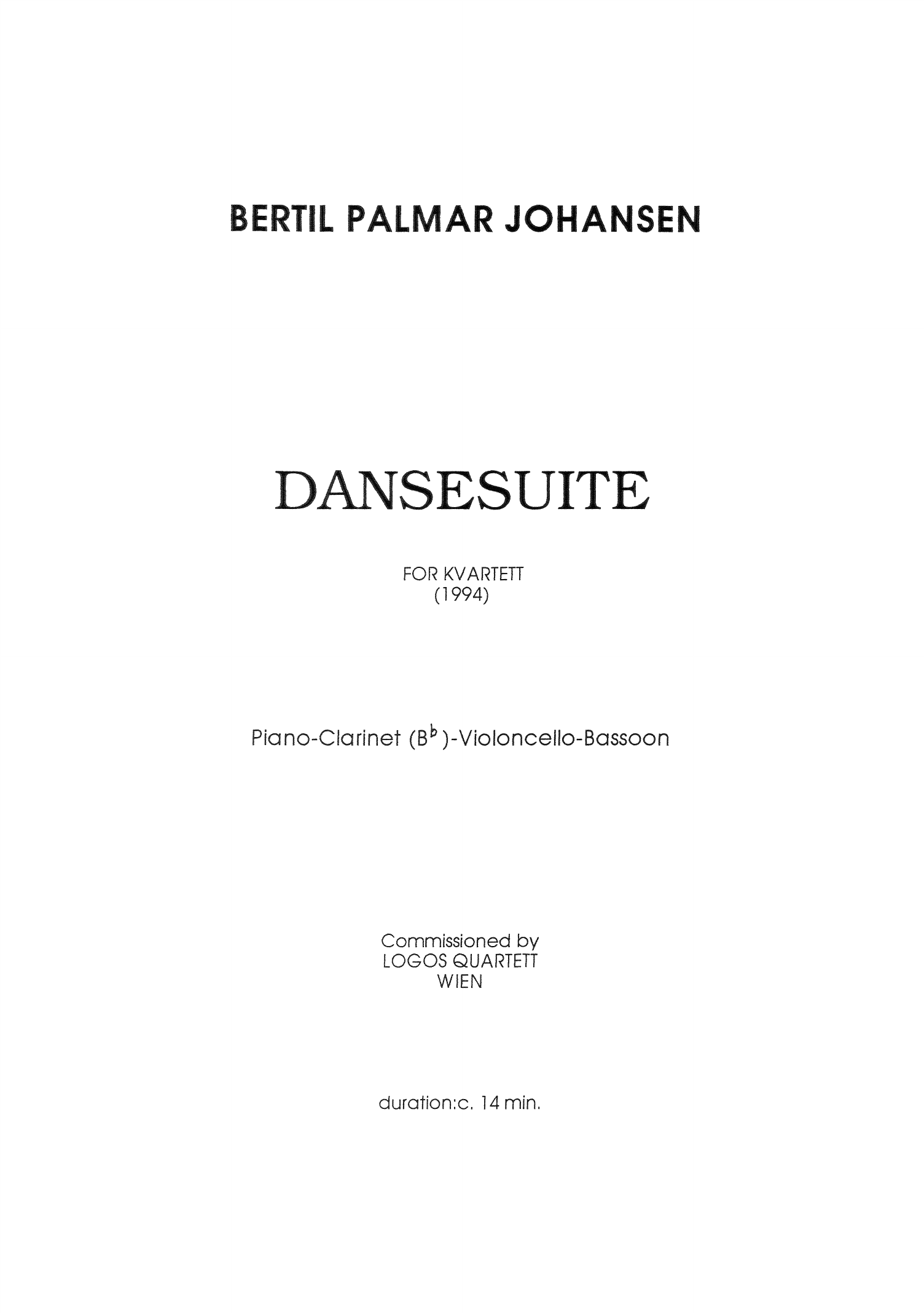 Dansesuite - For kvartett