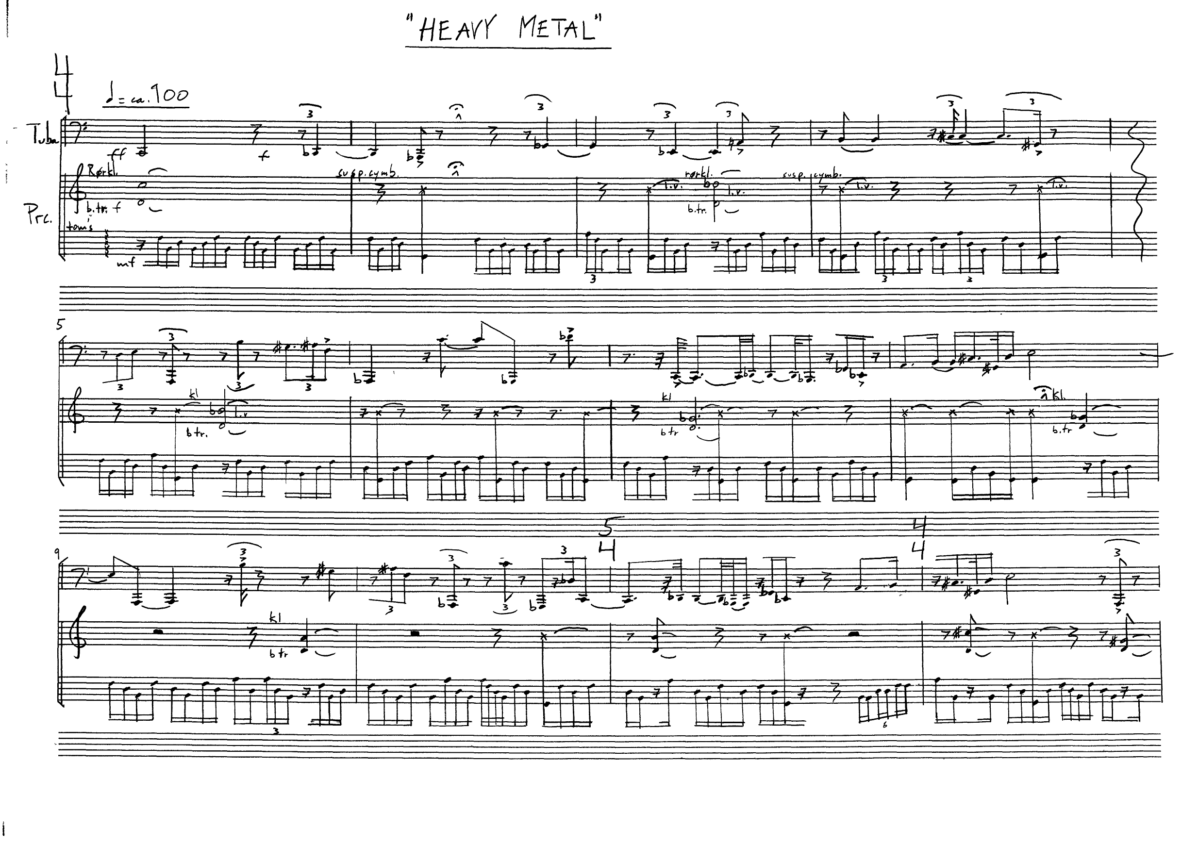 Heavy Metal - En rip-off for bass-tuba & slagverk - Image 3